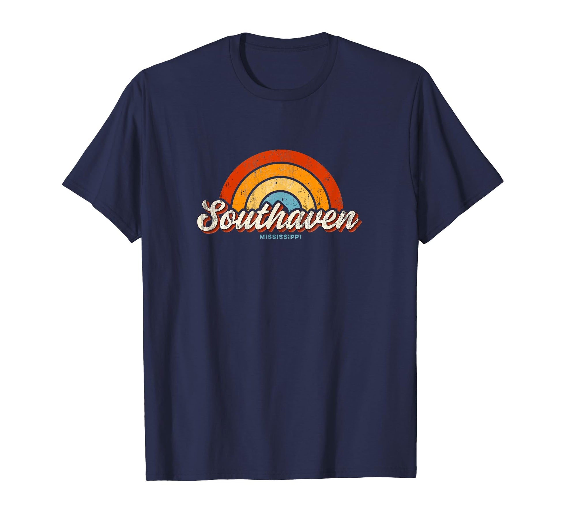 Southaven Mississippi Ms Rainbow 70S T-Shirt - Aesthetic Graphic Men Women - T-Shirt, Sweatshirt, Hoodie