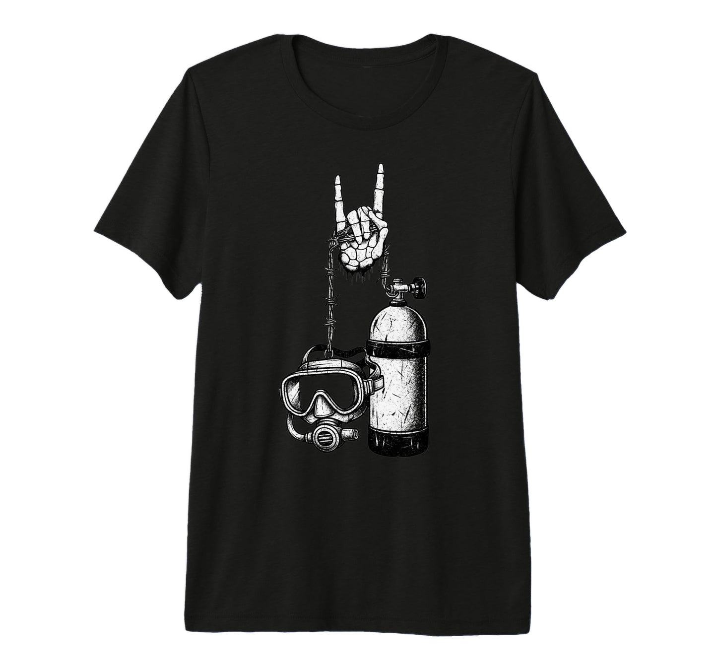 Mens Scuba Diver Diving 90S Alt Metal T-Shirt - Minimalist Print Unisex - T-Shirt, Sweatshirt, Hoodie