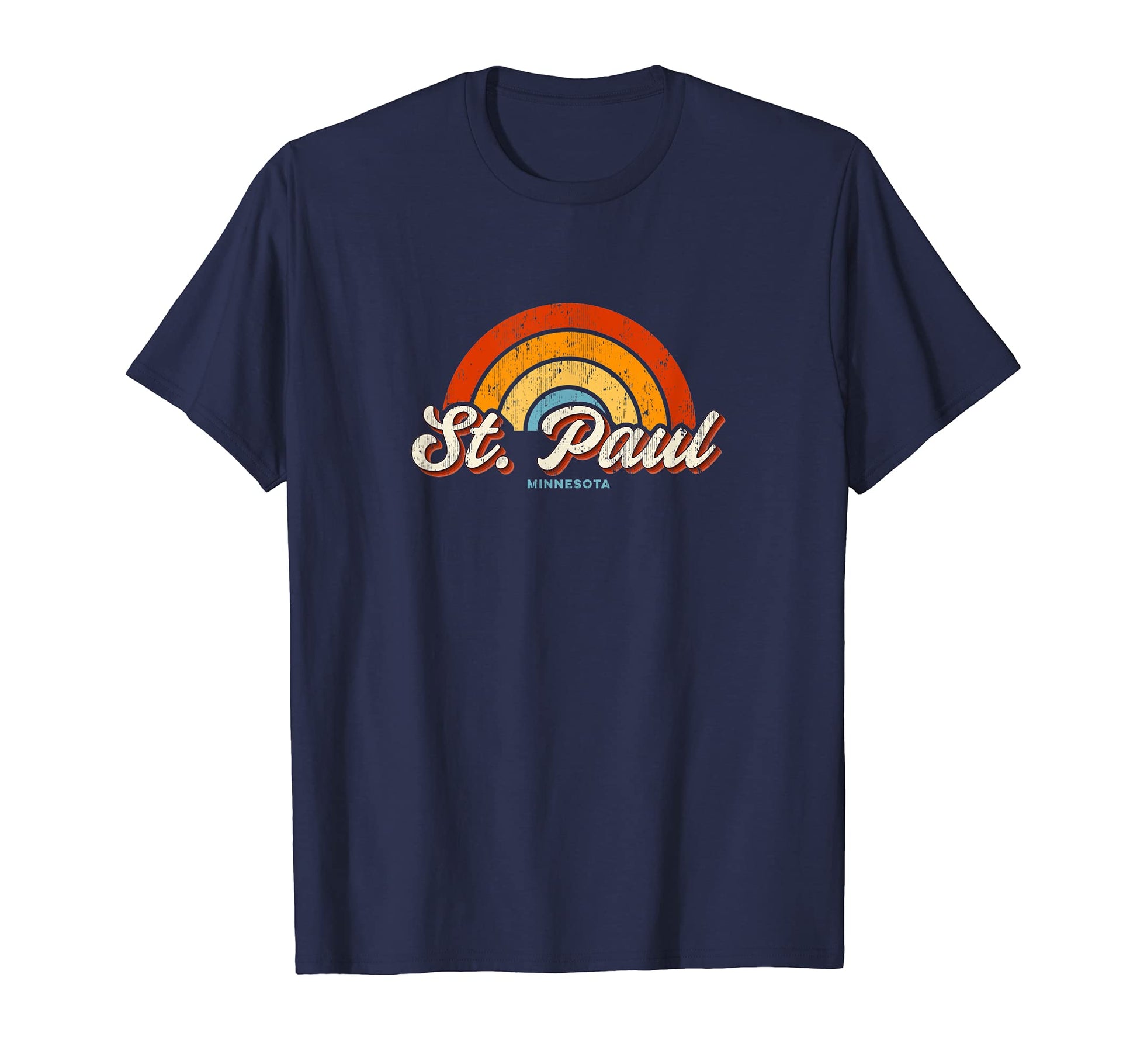 St Paul Minnesota Mn Rainbow 70S T-Shirt - Graphic Print for Adults - T-Shirt, Sweatshirt, Hoodie