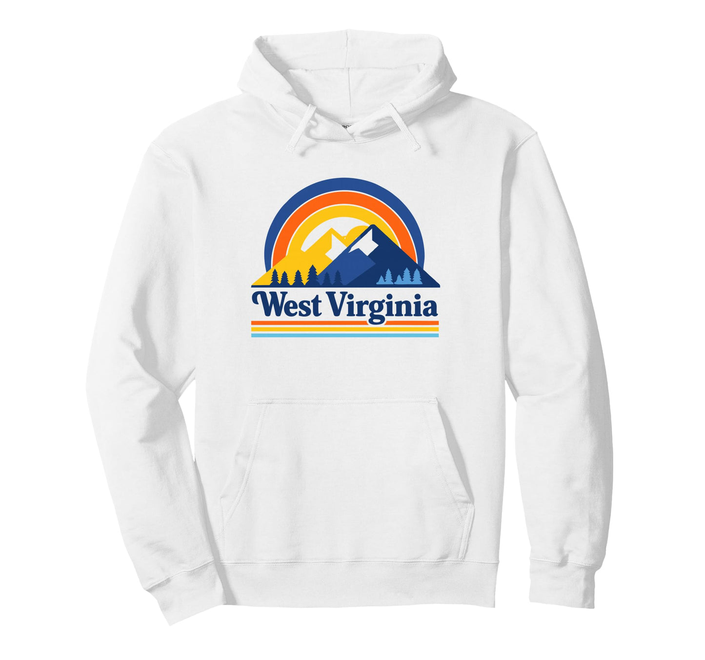 West Virginia Mountain Scene Hoodie - Custom Art Print Unisex - T-Shirt, Sweatshirt, Hoodie