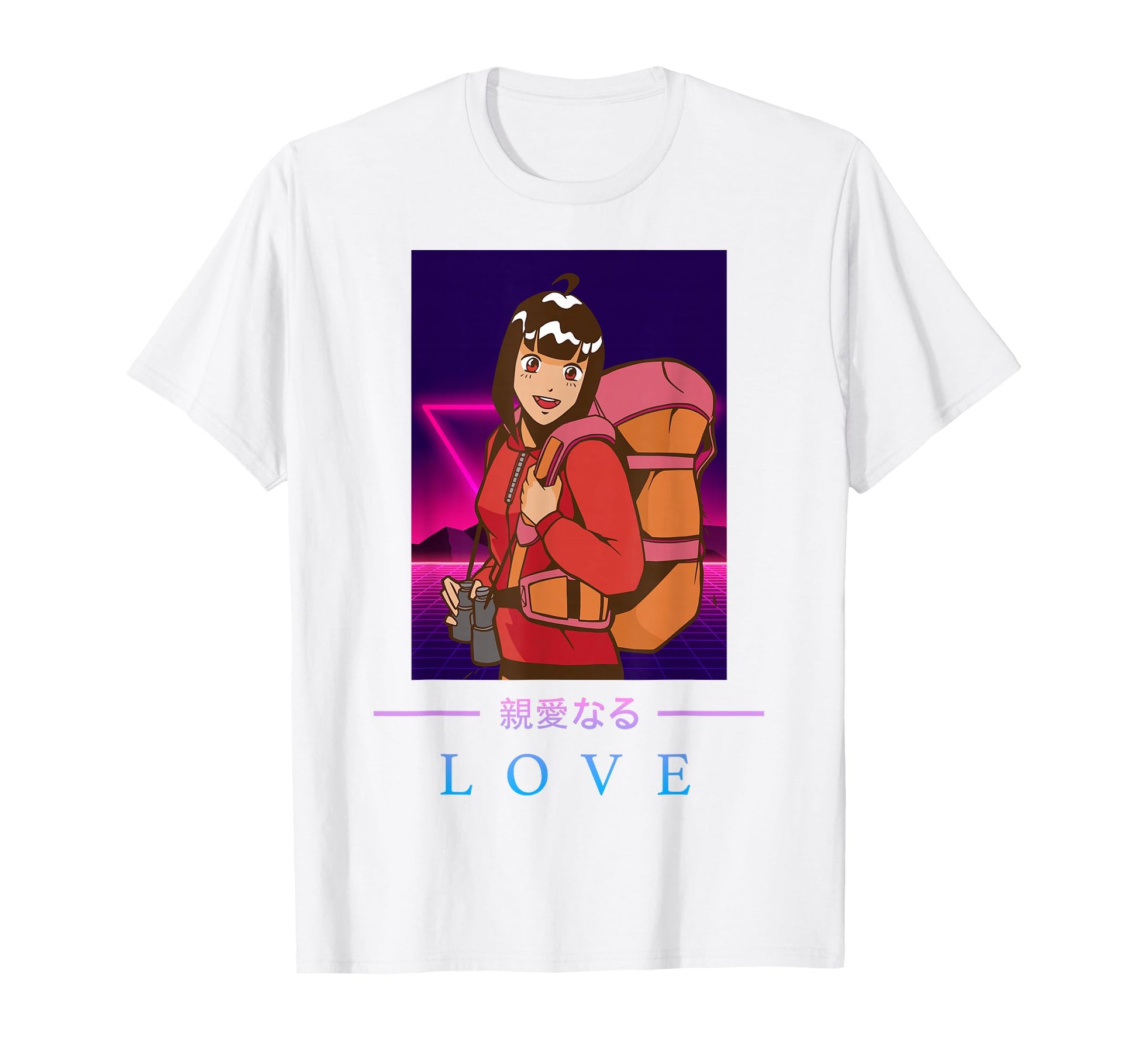 Anime Love Japanese Aesthetic Vaporwave T-Shirt - Custom Art Print Unisex - T-Shirt, Sweatshirt, Hoodie