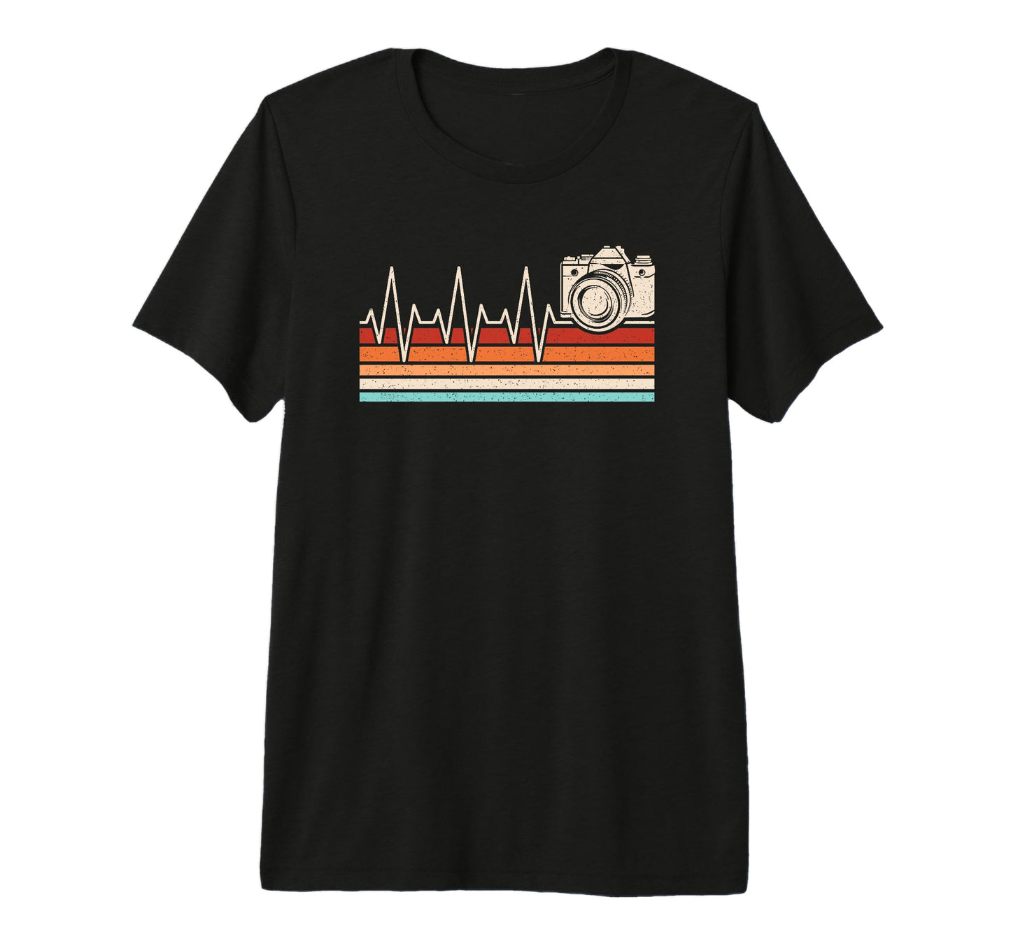 Photography Heartbeat Camera T-Shirt - Trendy Graphic for Adults - T-Shirt, Sweatshirt, Hoodie