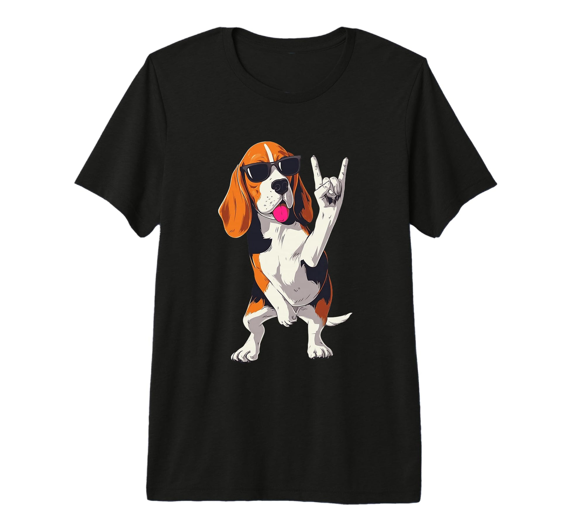Beagle Rock Dog Funny Animal Pet Lover Tri T-Shirt - Unique Graphic Unisex - T-Shirt, Sweatshirt, Hoodie