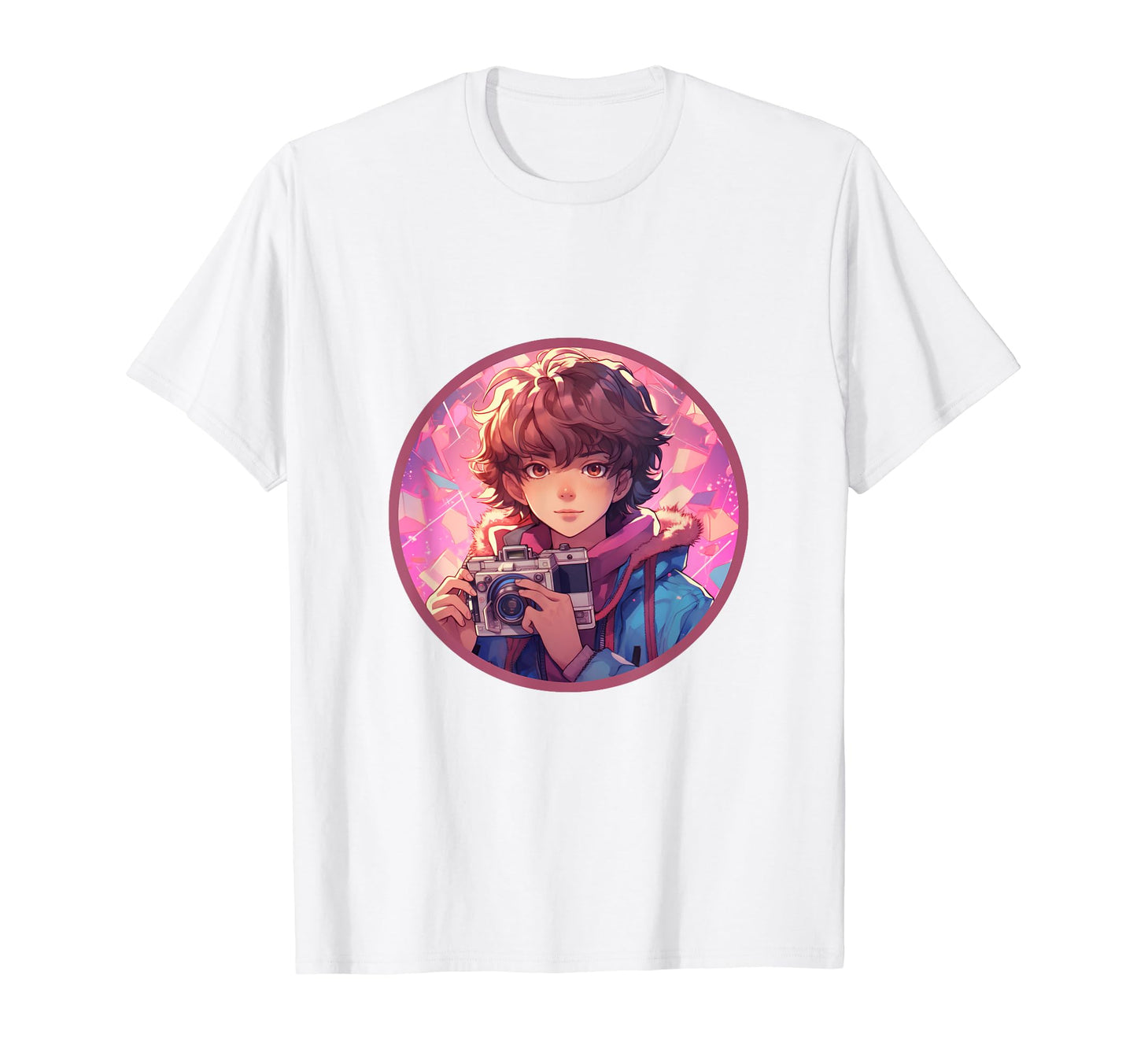 Anime Camera Geometry Manga Lover T-Shirt - Custom Art Print Unisex - T-Shirt, Sweatshirt, Hoodie