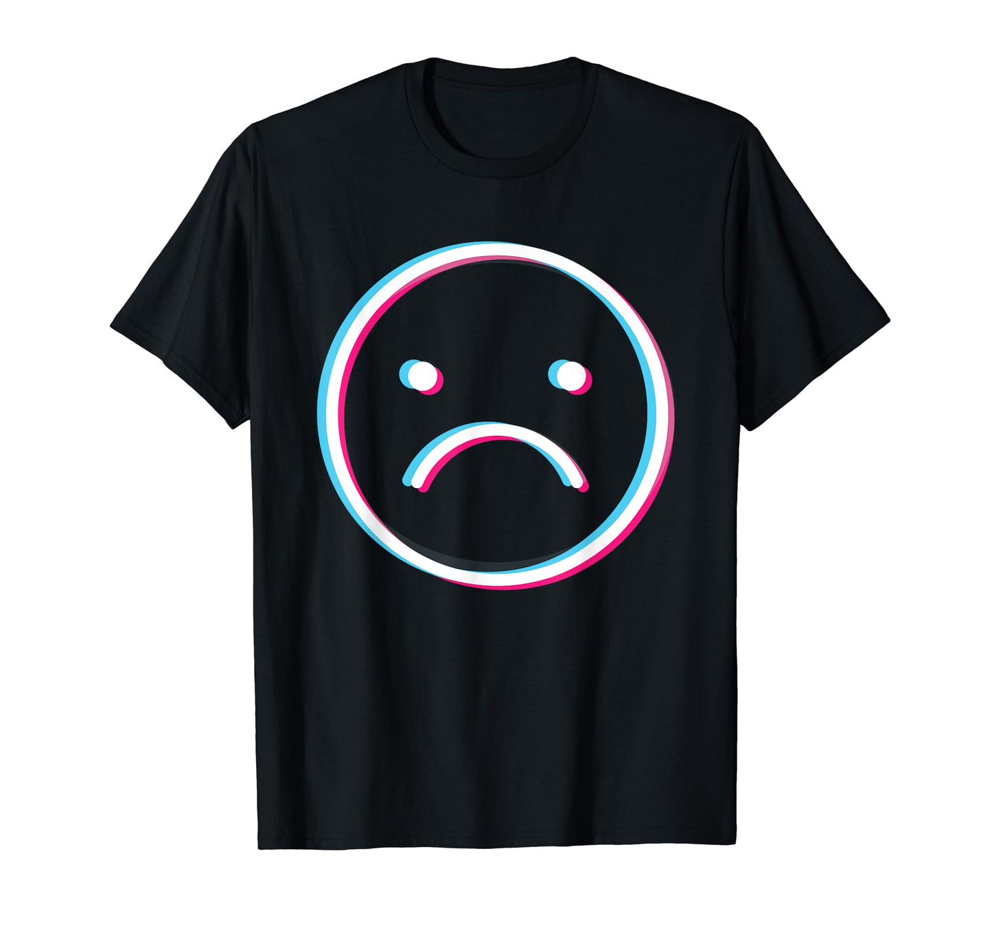 Sad Face Vaporwave Aesthetic T-Shirt - Casual Everyday Wear for Adults - T-Shirt, Sweatshirt, Hoodie