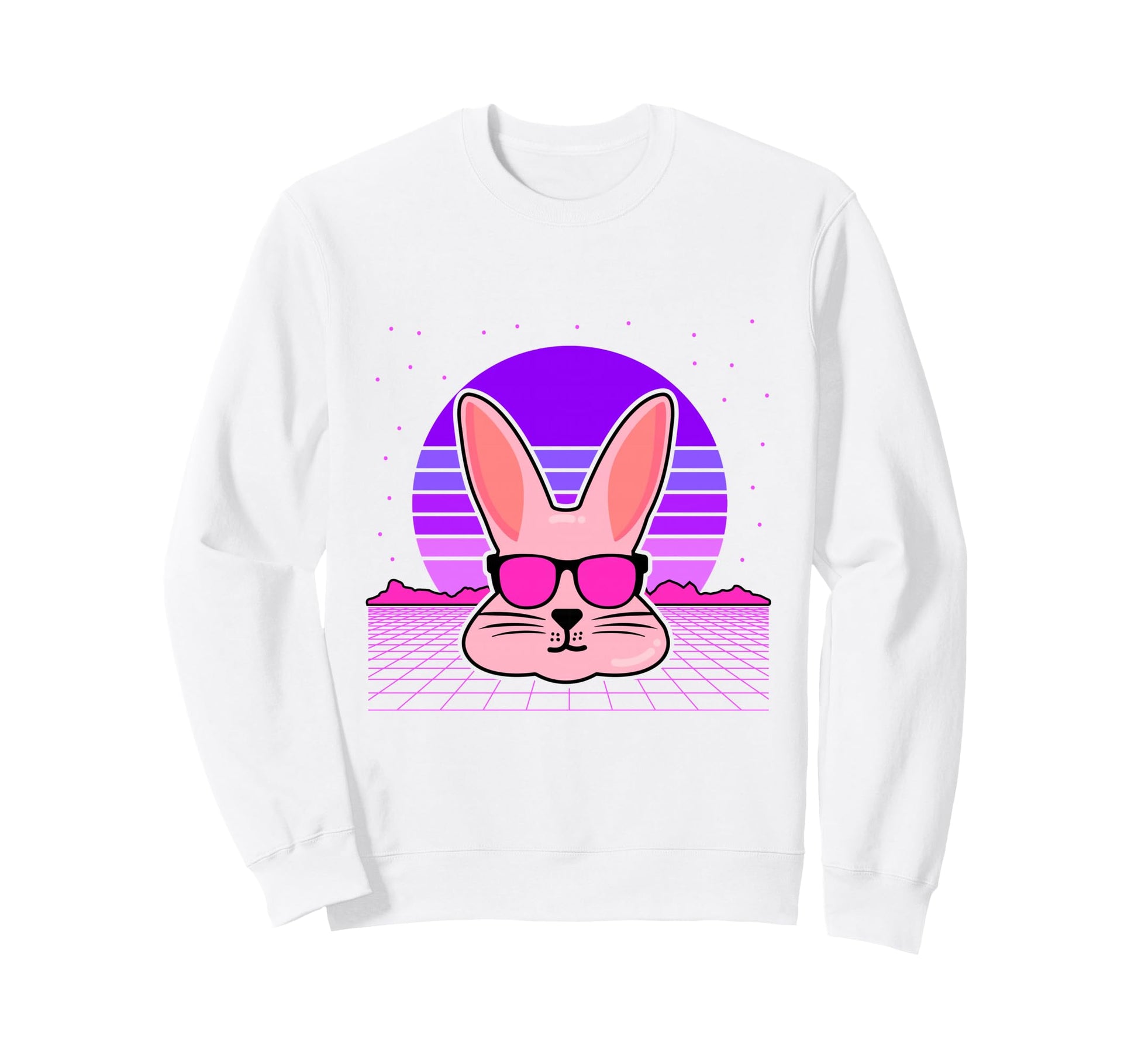 Aesthetic Vaporwave Outfits Bunny Sweatshirt - Aesthetic Graphic Men Women - T-Shirt, Sweatshirt, Hoodie
