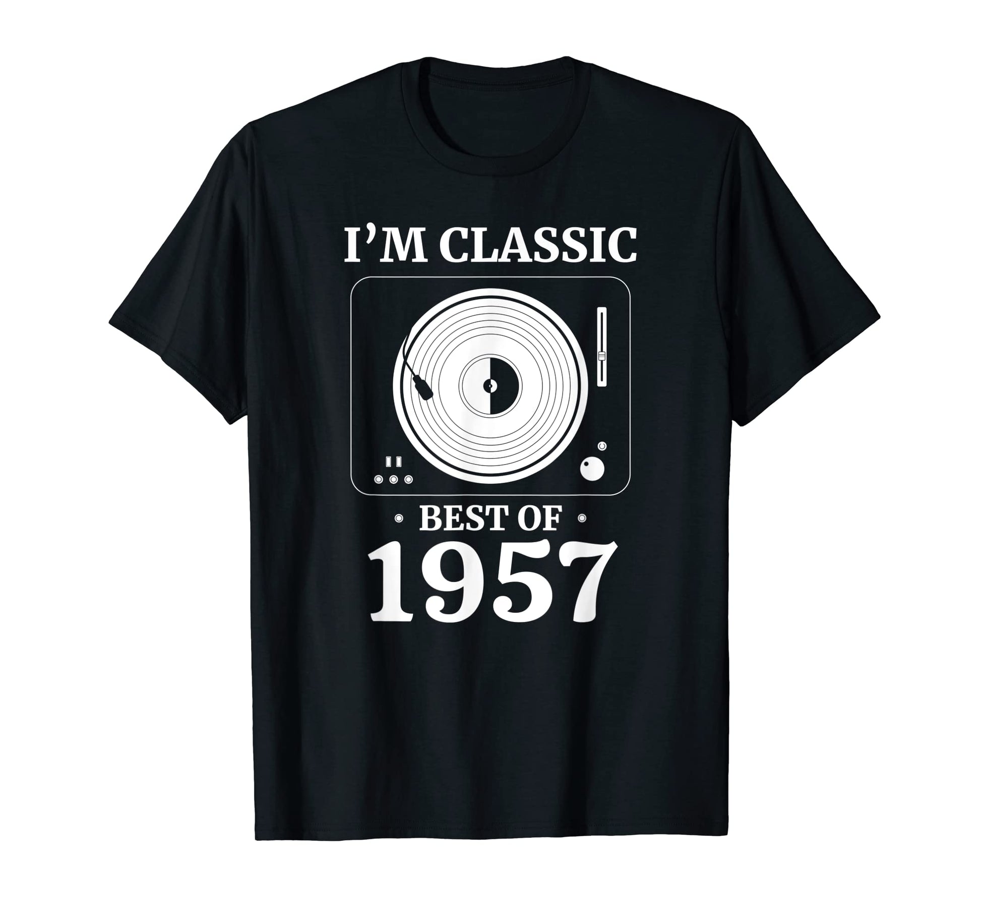 1957 Birthday Vinyl Lp Music Record T-Shirt - Streetwear Style Men Women - T-Shirt, Sweatshirt, Hoodie