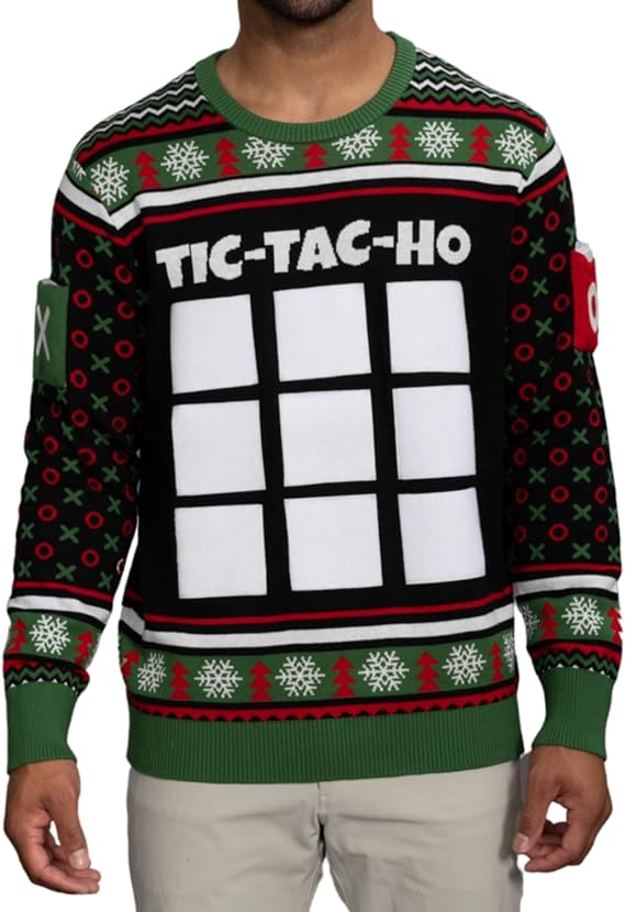 Tic Tac Ho Festive Gamewear Ugly Christmas Sweater - Holiday Gift product image
