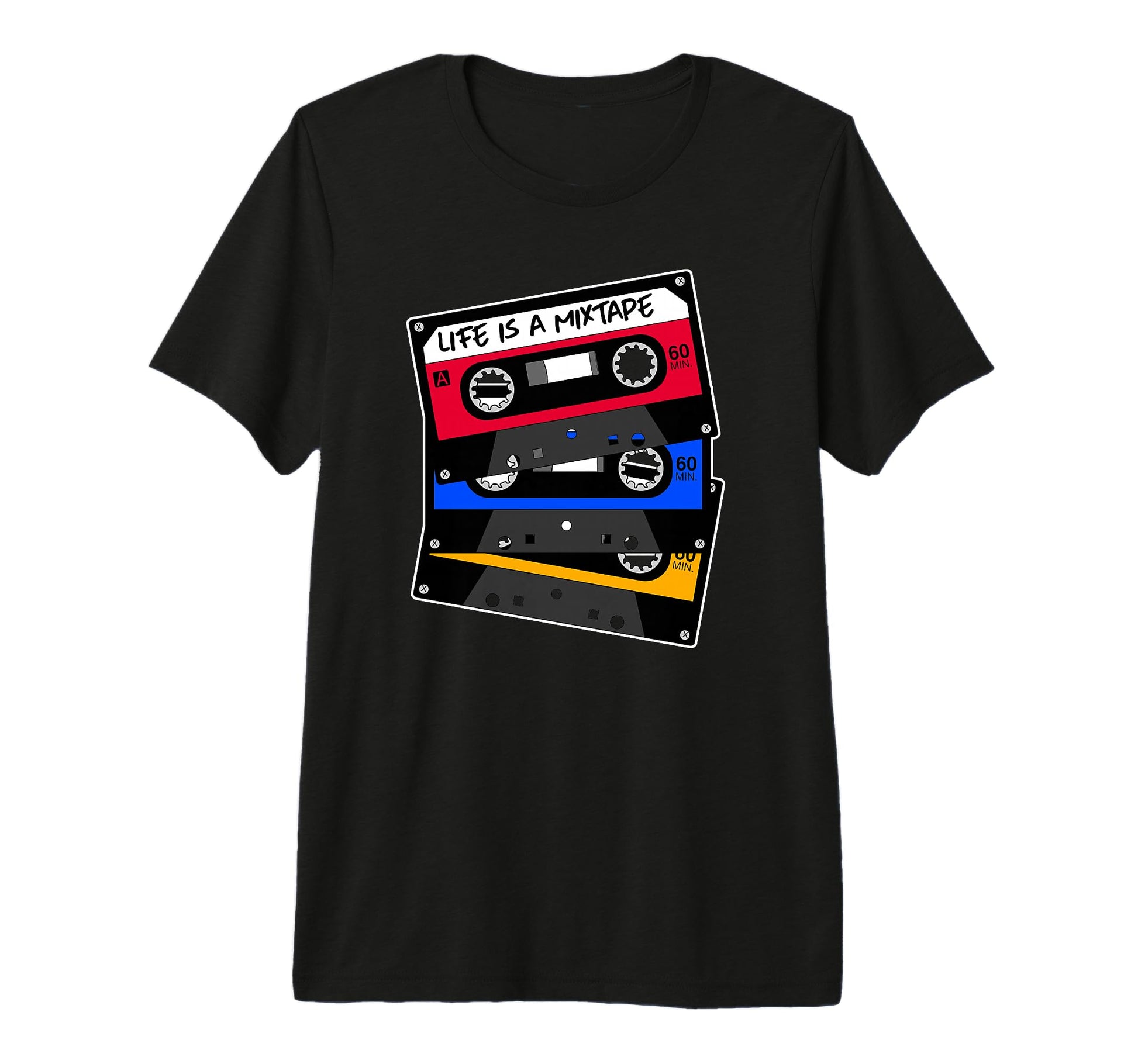 Life Is Mixtape Old School Cassette Tape T-Shirt - Trendy Graphic Unisex - T-Shirt, Sweatshirt, Hoodie