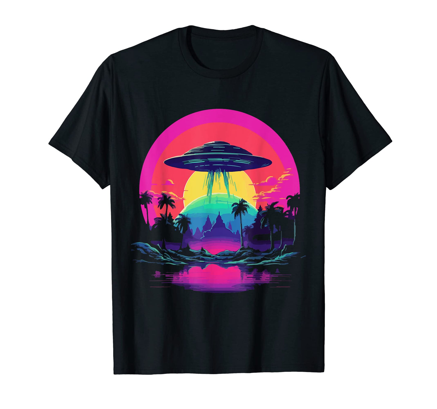 Ufo Alien 80S Vaporwave Synthwave T-Shirt - Streetwear Style for Adults - T-Shirt, Sweatshirt, Hoodie