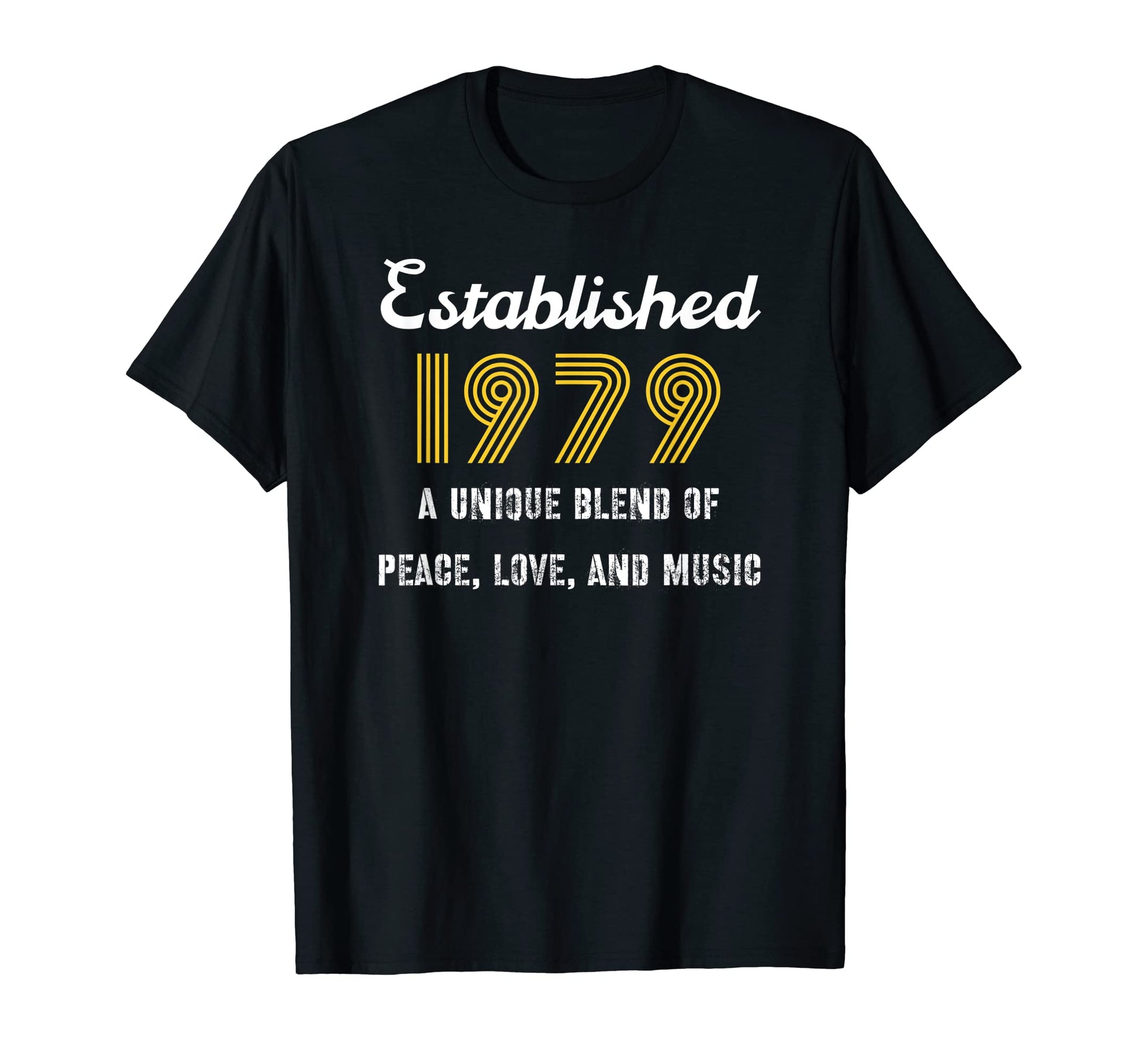 Established 1979 Peace Love Music Blend T-Shirt - Novelty Apparel Men Women - T-Shirt, Sweatshirt, Hoodie