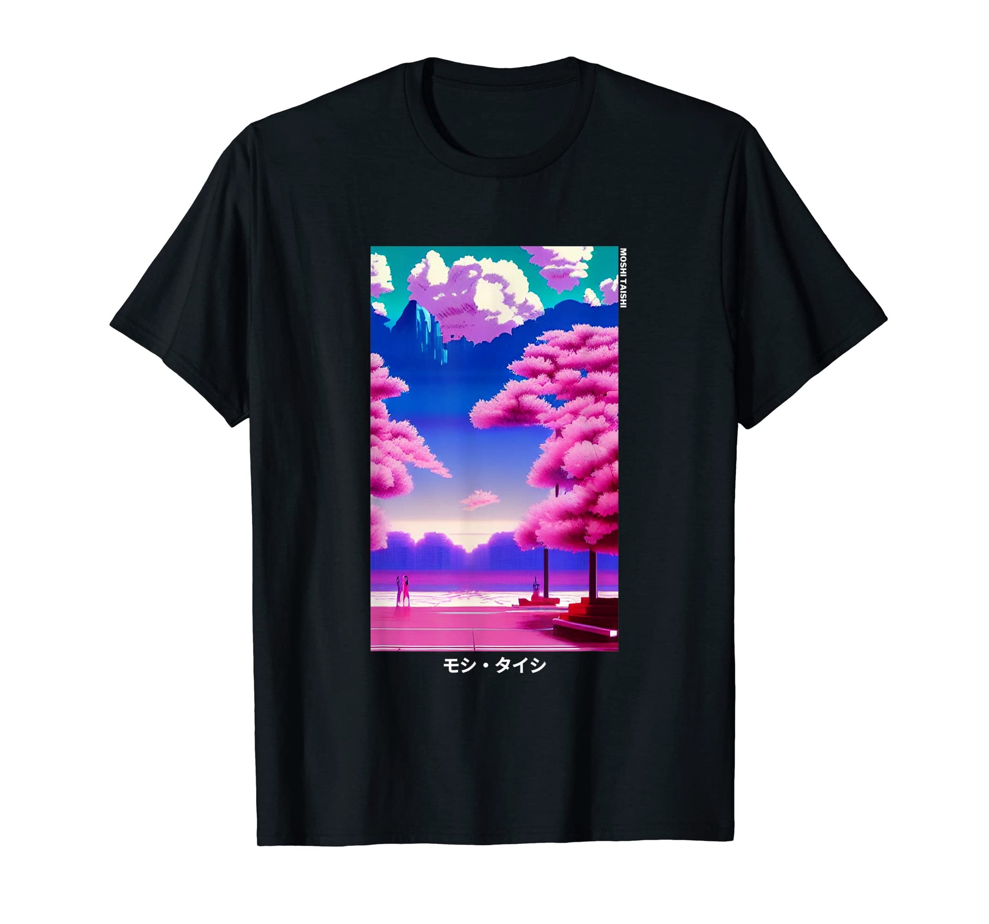 90S Japanese Vaporwave Art Cherry Blossom T-Shirt - Unique Graphic Unisex - T-Shirt, Sweatshirt, Hoodie