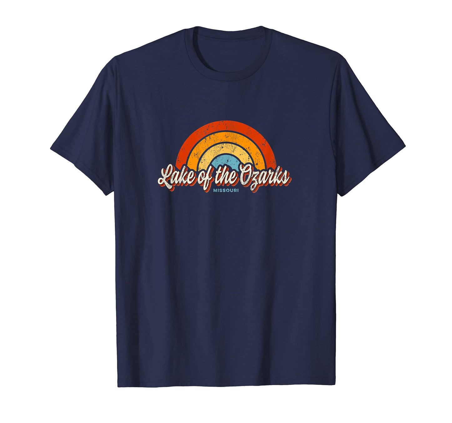 Lake Ozarks Missouri Mo Rainbow 70S T-Shirt - Streetwear Style Men Women - T-Shirt, Sweatshirt, Hoodie