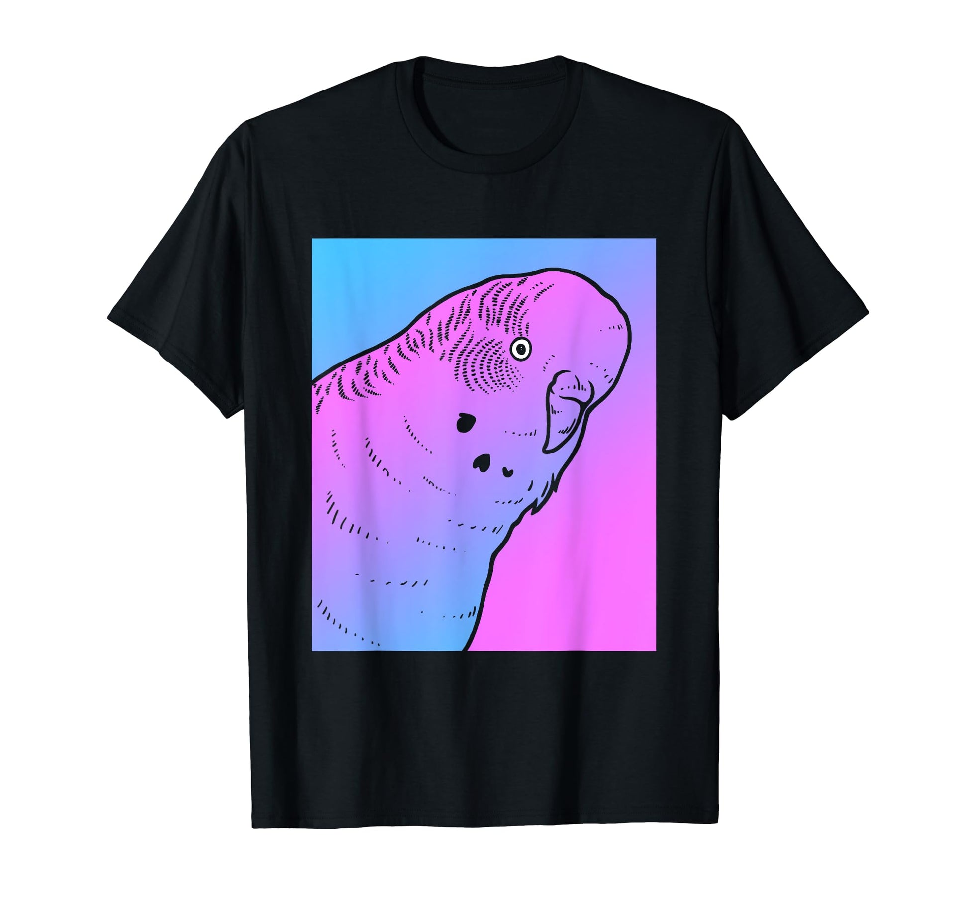 Vaporwave Budgie Aesthetic Pastel Goth T-Shirt - Trendy Graphic for Adults - T-Shirt, Sweatshirt, Hoodie