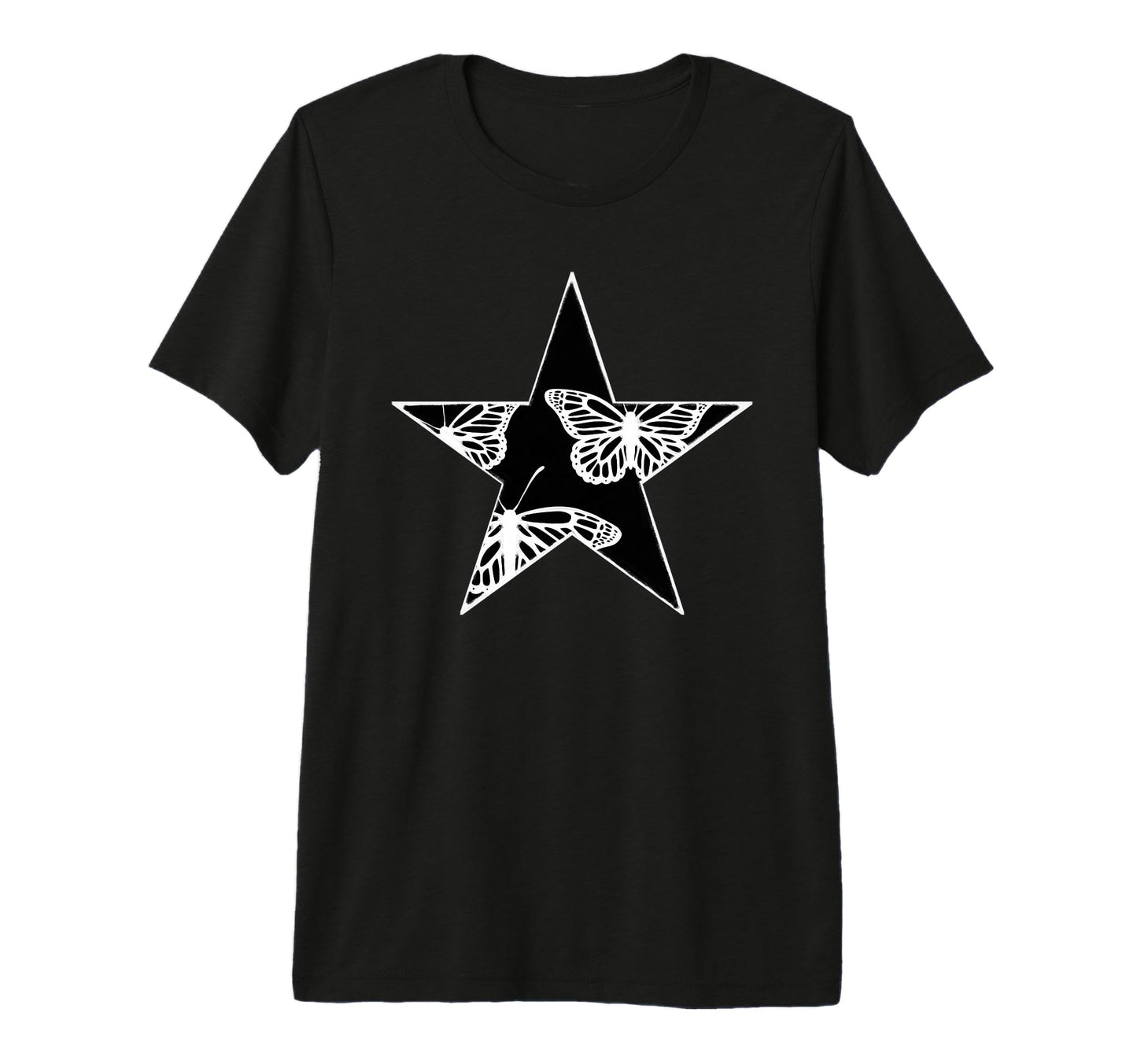 Star Stencil Graffiti Art Emo Egirl T-Shirt - Novelty Apparel for Adults - T-Shirt, Sweatshirt, Hoodie
