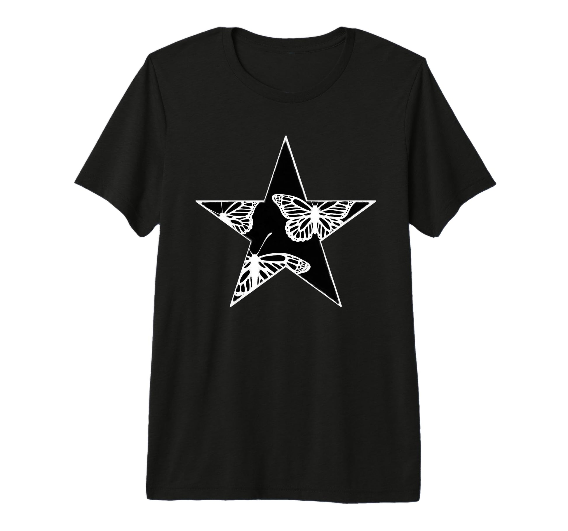 Star Stencil Graffiti Art Emo Egirl T-Shirt - Novelty Apparel for Adults - T-Shirt, Sweatshirt, Hoodie