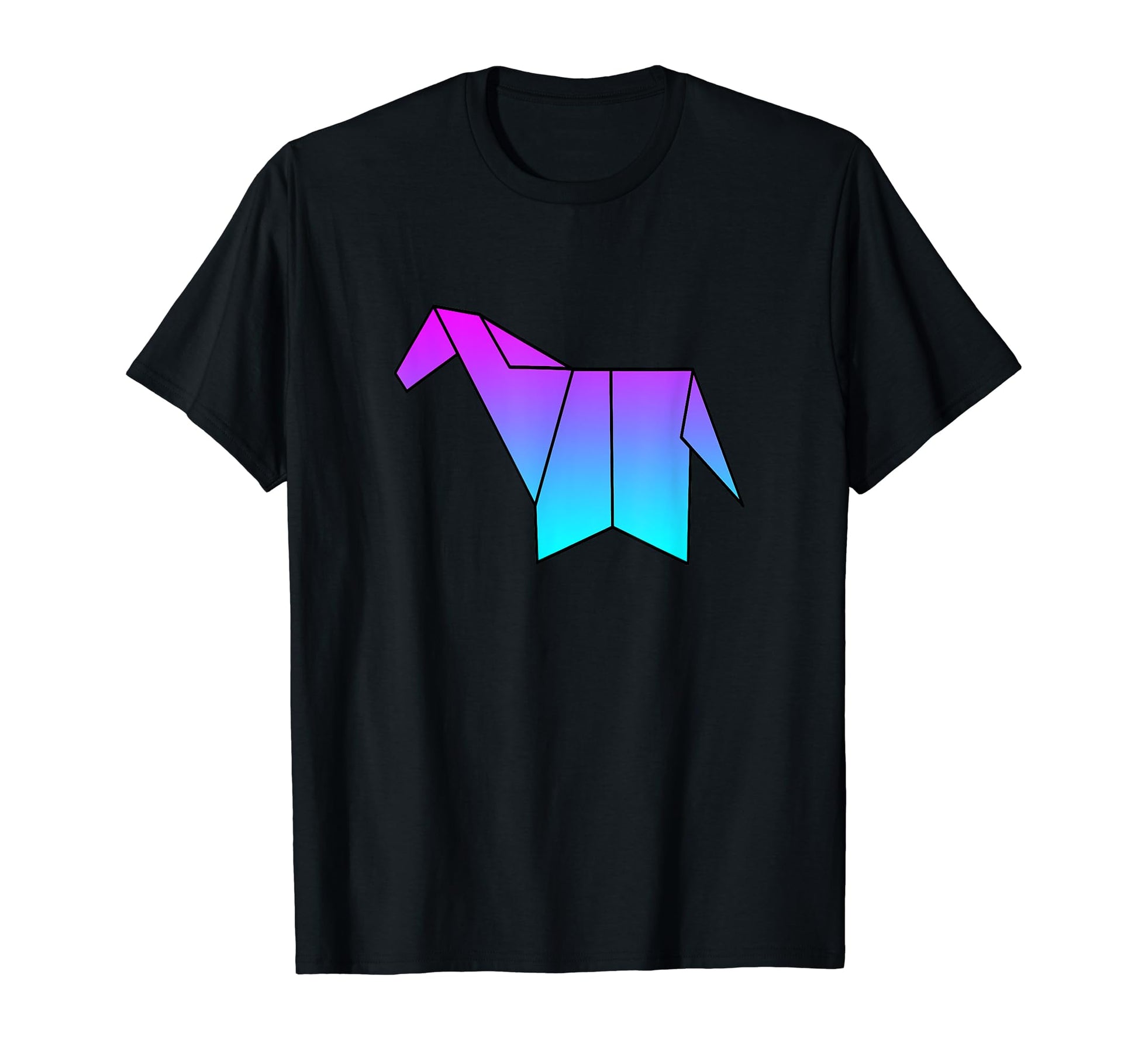 Horse Origami Vaporwave Aesthetic T-Shirt - Novelty Apparel for Adults - T-Shirt, Sweatshirt, Hoodie