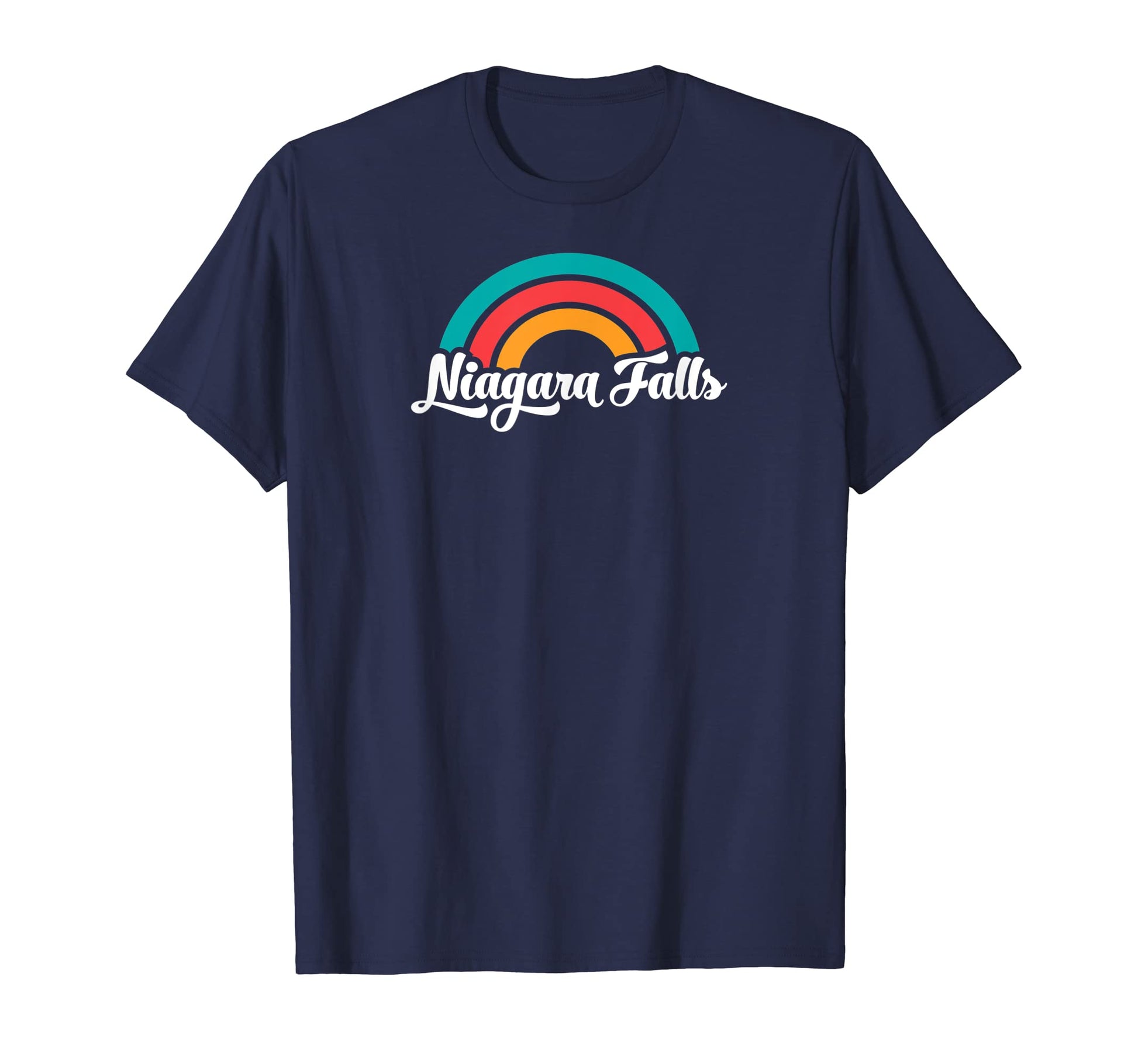 Niagara Falls Ny Script Rainbow T-Shirt - Fun Novelty Design Men Women - T-Shirt, Sweatshirt, Hoodie