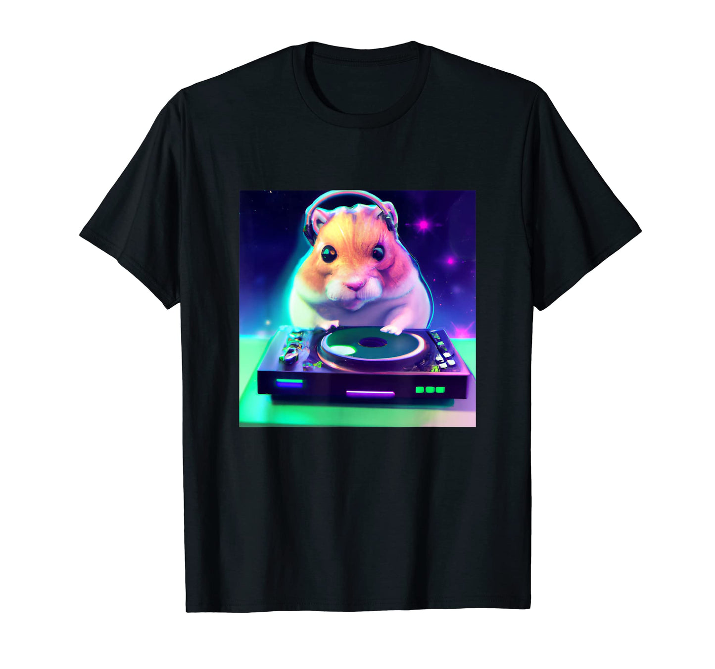 Hamster Vaporwave Dj Aesthetic T-Shirt - Minimalist Print for Adults - T-Shirt, Sweatshirt, Hoodie