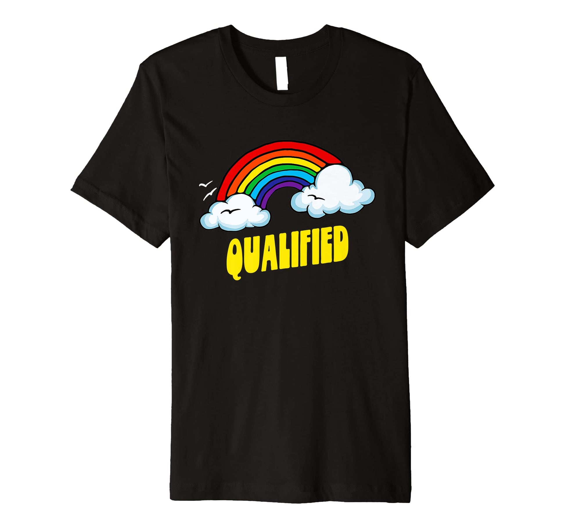 Qualified Funny Sarcastic Rainbow T-Shirt - Unique Graphic Unisex - T-Shirt, Sweatshirt, Hoodie