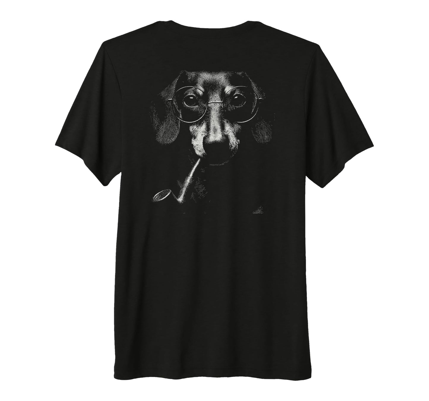 Dachshund Smoking Pipe Glasses Grunge Meme T-Shirt - Trendy Graphic Unisex - T-Shirt, Sweatshirt, Hoodie