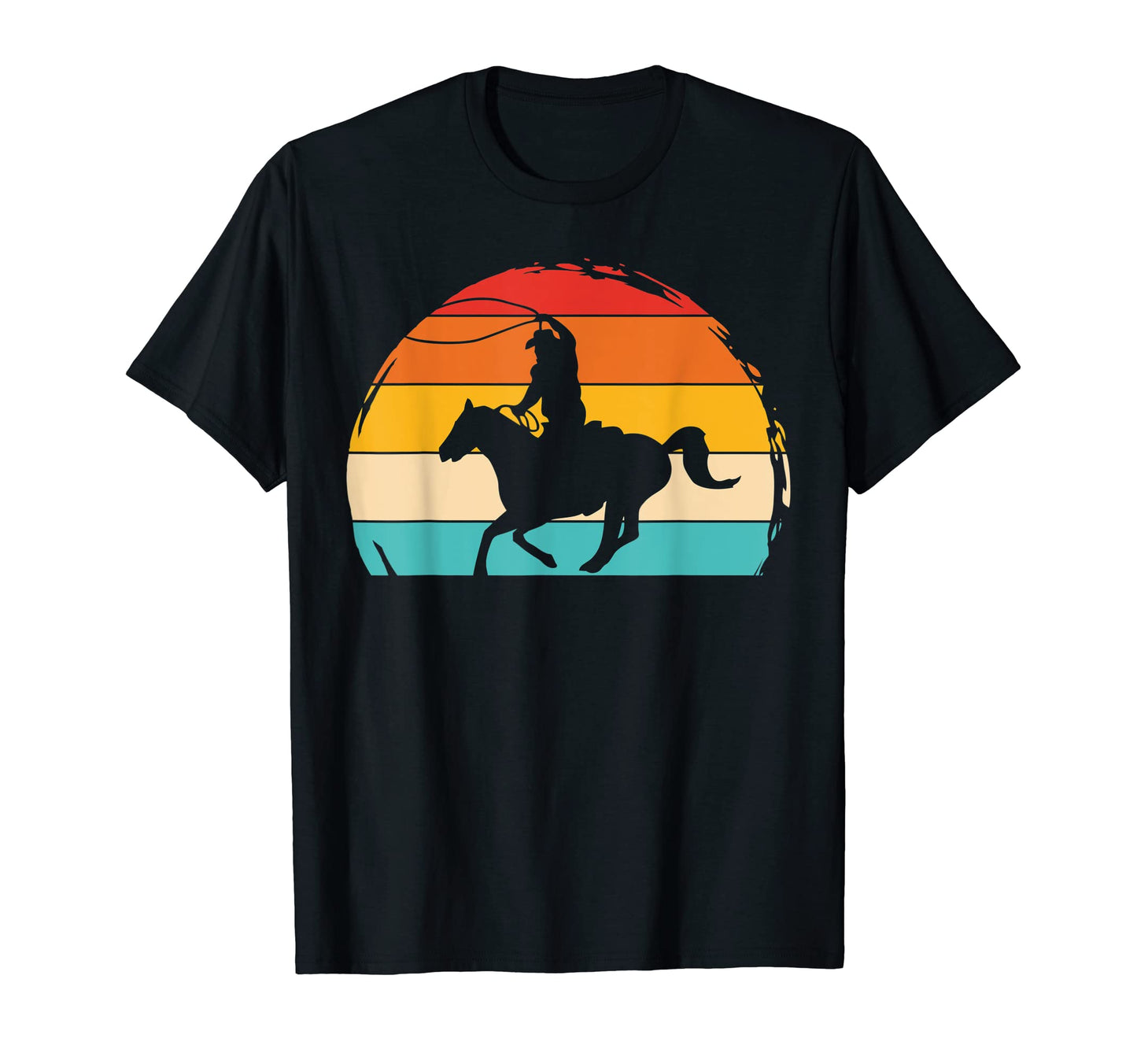 Sunset Rodeo Cowboy Team Roping Wild West T-Shirt - Graphic Print Unisex - T-Shirt, Sweatshirt, Hoodie