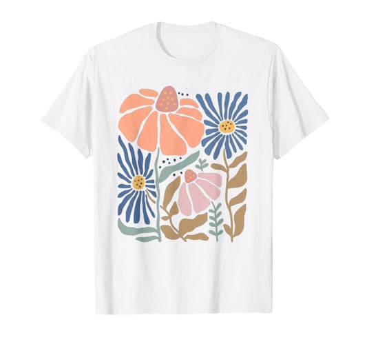 Boho Flower Floral Boho T-Shirt - Minimalist Print Unisex - T-Shirt, Sweatshirt, Hoodie