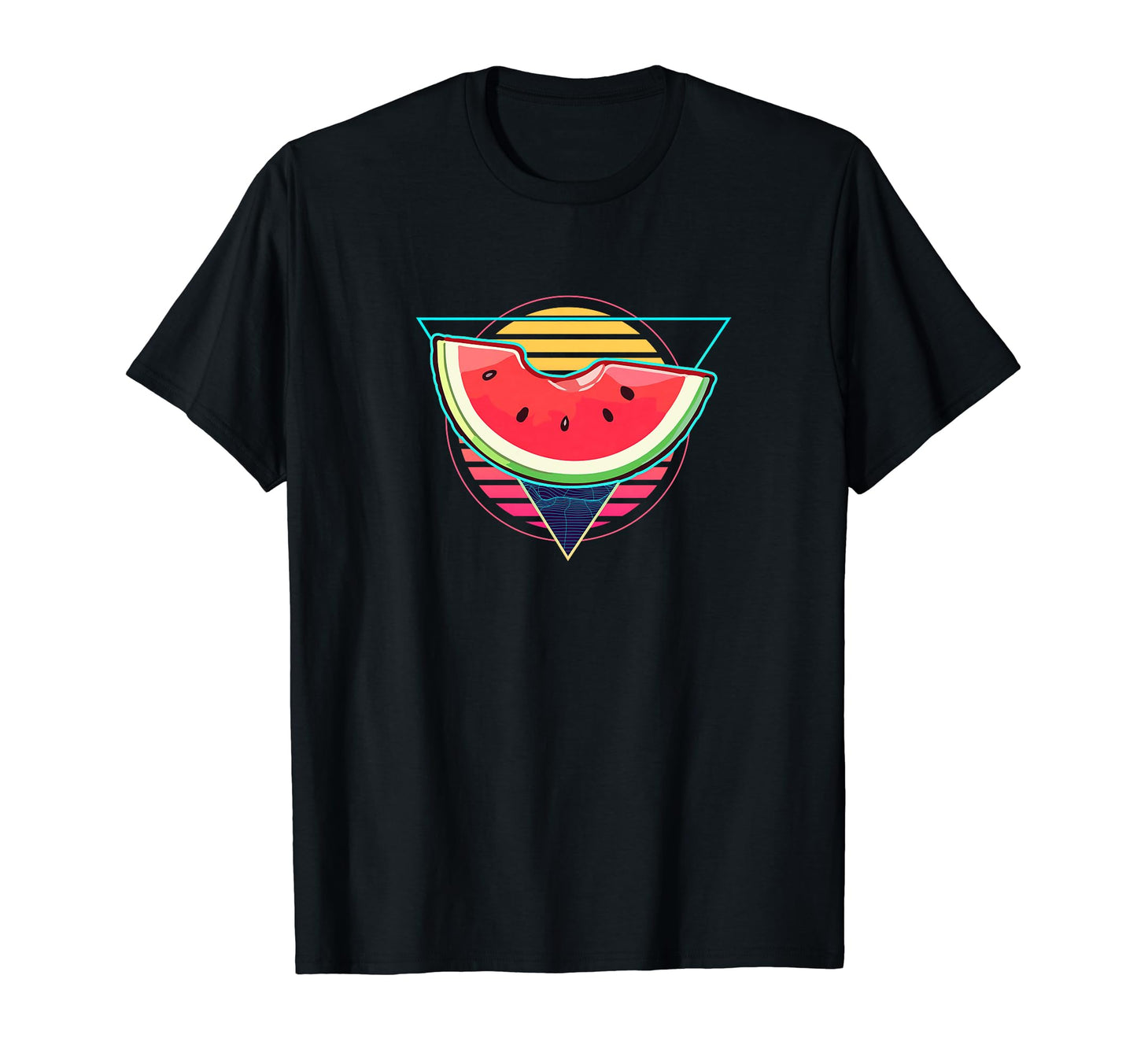 Futuristic Watermelon Vaporwave T-Shirt - Unique Graphic for Adults - T-Shirt, Sweatshirt, Hoodie