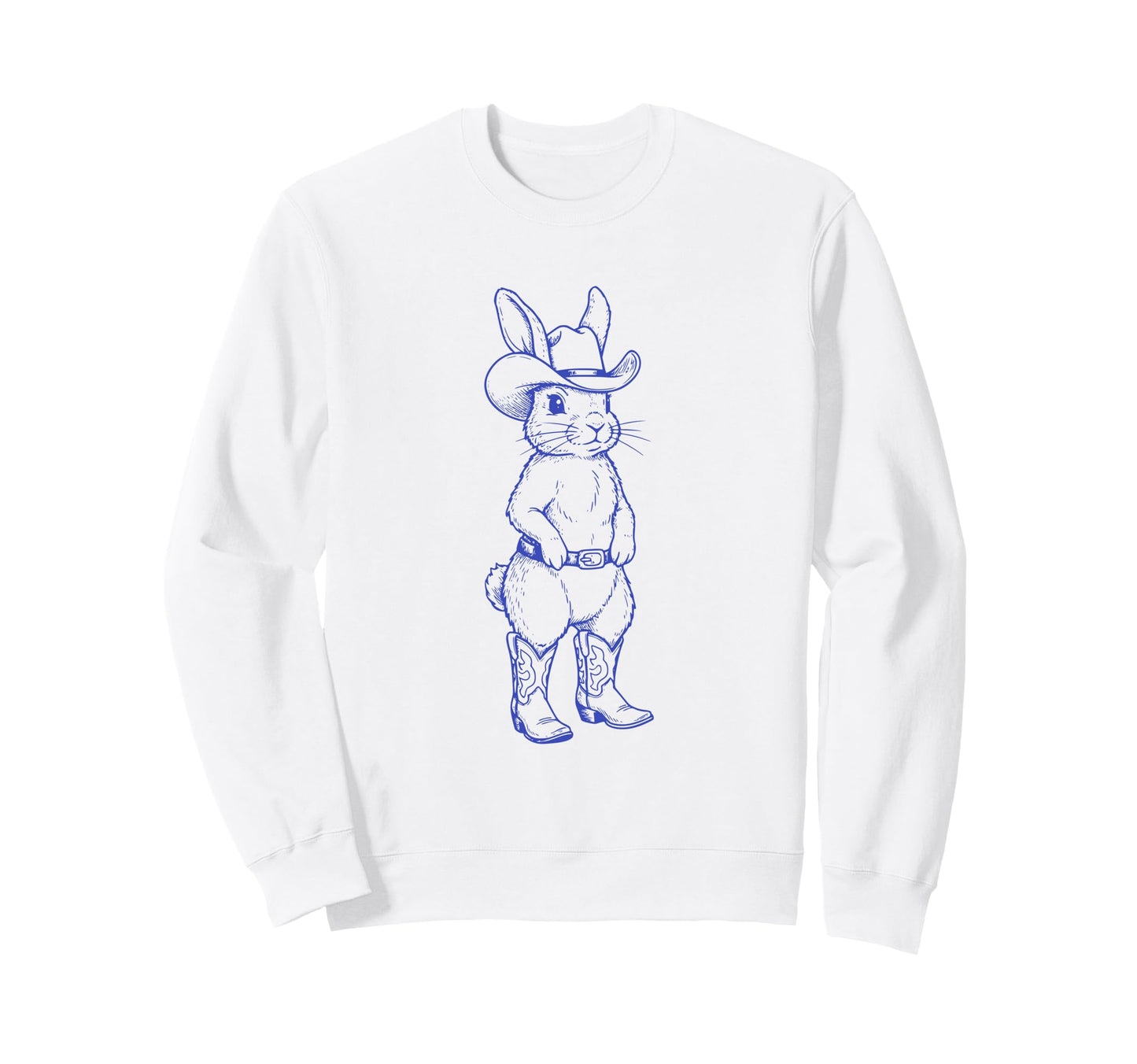 Western Rabbit Cowboy Bunny Meme Sweatshirt - Aesthetic Graphic Men Women - T-Shirt, Sweatshirt, Hoodie