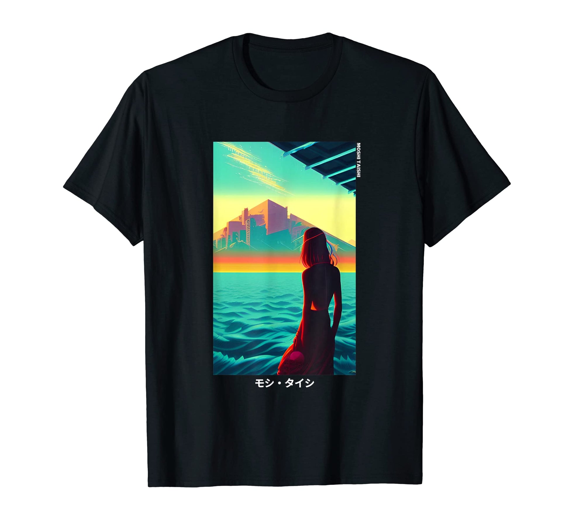90S Synthwave Japanese Vaporwave Art T-Shirt - Casual Everyday Wear Unisex - T-Shirt, Sweatshirt, Hoodie