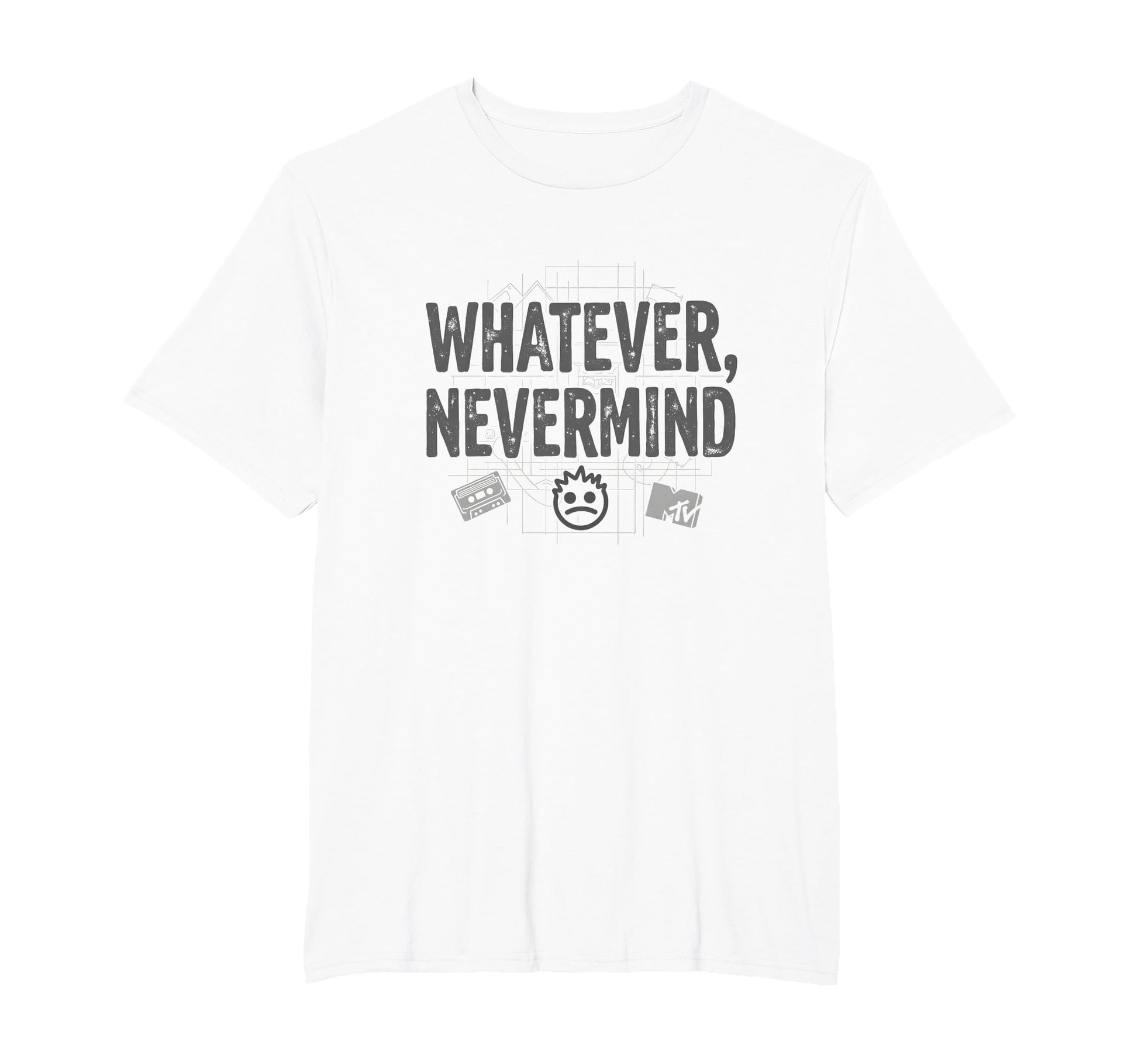 Whatever Nevermind Gen X Nostalgic 90S T-Shirt - Graphic Print Unisex - T-Shirt, Sweatshirt, Hoodie