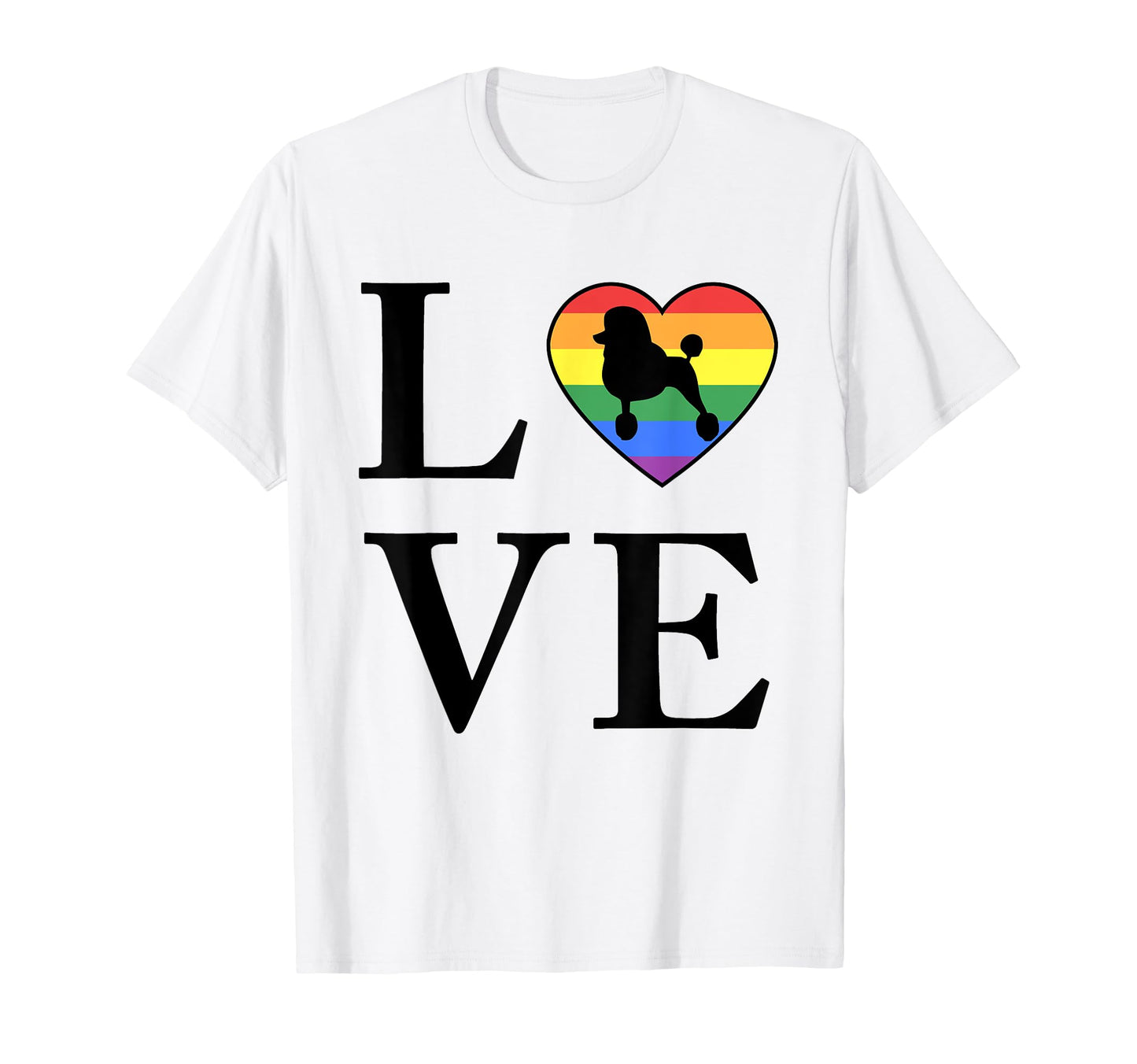 Dog Breed Poodle Word Love Typography T-Shirt - Aesthetic Graphic Unisex - T-Shirt, Sweatshirt, Hoodie