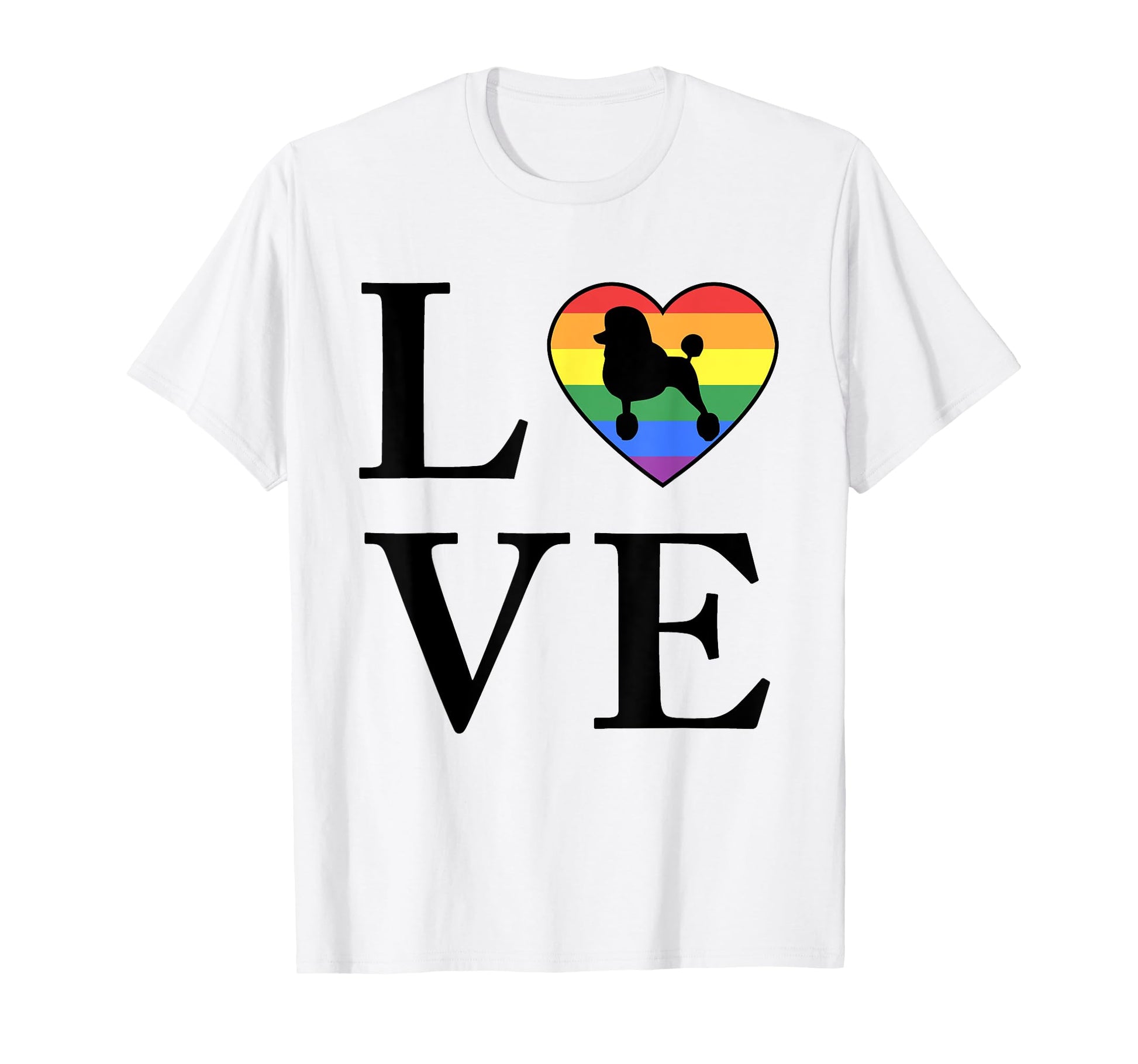 Dog Breed Poodle Word Love Typography T-Shirt - Aesthetic Graphic Unisex - T-Shirt, Sweatshirt, Hoodie