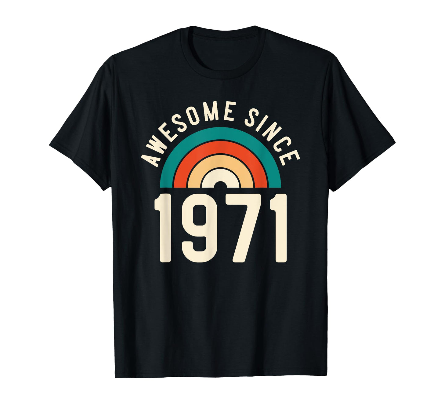 Awesome Since 1971 Rainbow 51St T-Shirt - Custom Art Print Men Women - T-Shirt, Sweatshirt, Hoodie