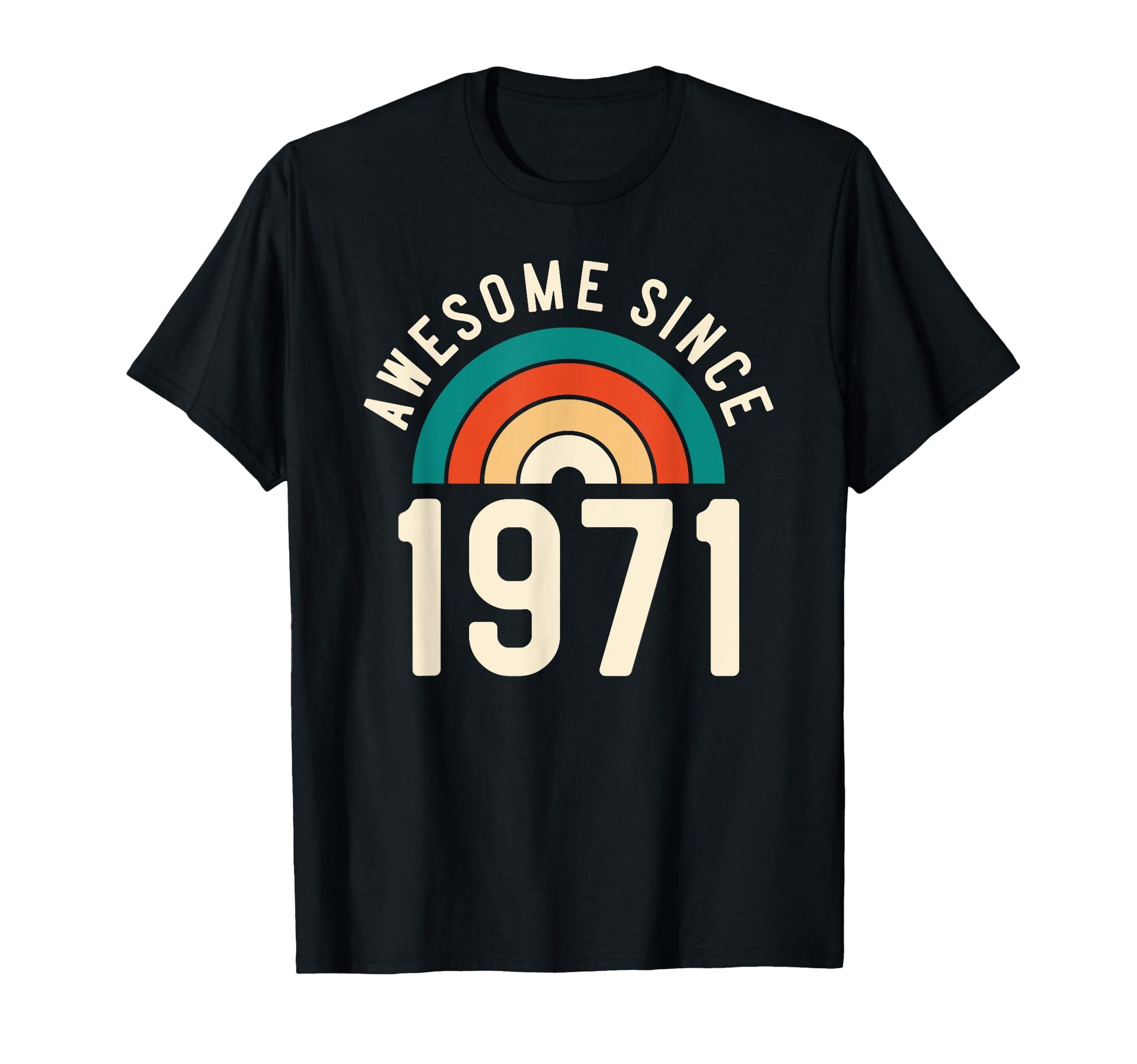 Awesome Since 1971 Rainbow 51St T-Shirt - Custom Art Print Men Women - T-Shirt, Sweatshirt, Hoodie