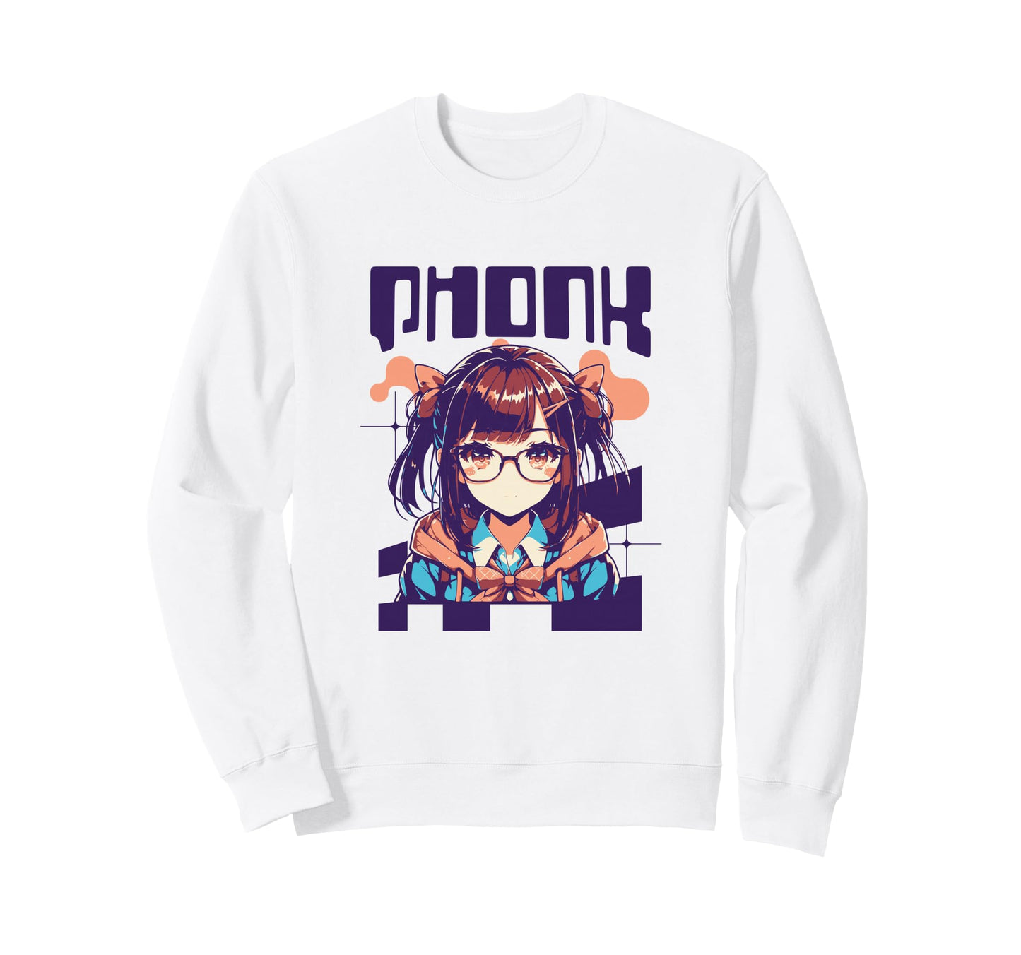 Phonk Music Anime Aesthetic Vaporwave Sweatshirt - Graphic Print Men Women - T-Shirt, Sweatshirt, Hoodie