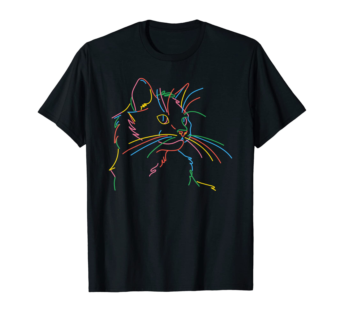 Rainbow Cat Gay Pride Cat Lgbt Cat Rainbow T-Shirt - Graphic Print Unisex - T-Shirt, Sweatshirt, Hoodie