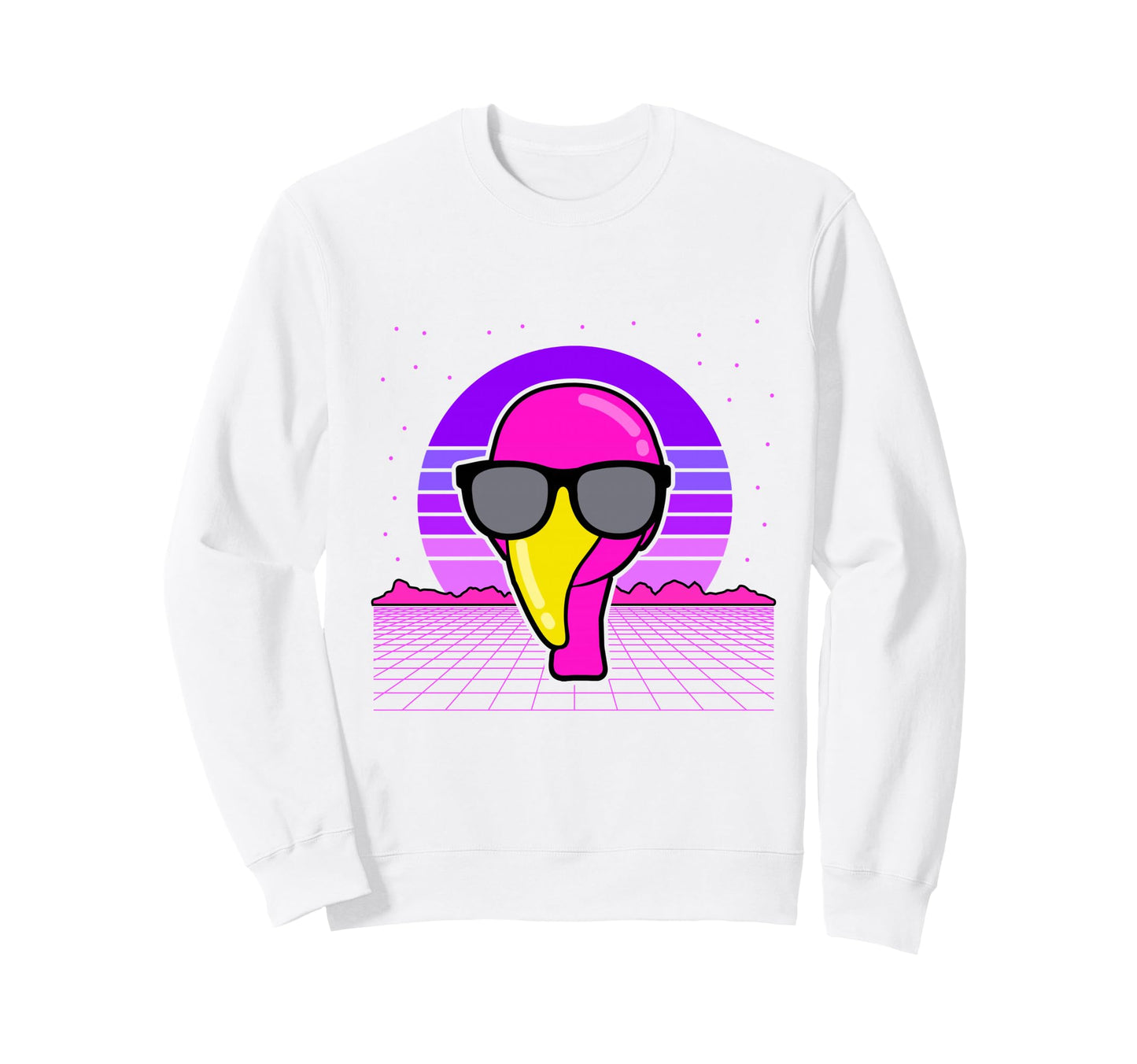 Aesthetic Vaporwave Outfits Flamingo Sweatshirt - Trendy Graphic Men Women - T-Shirt, Sweatshirt, Hoodie