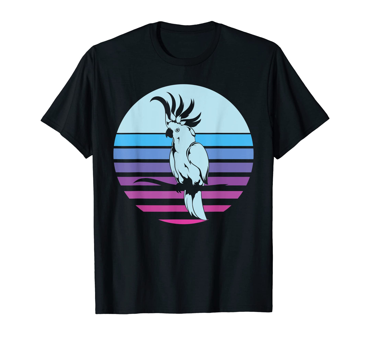 80S Synthwave Aesthetics Bird Parrot T-Shirt - Novelty Apparel Unisex - T-Shirt, Sweatshirt, Hoodie