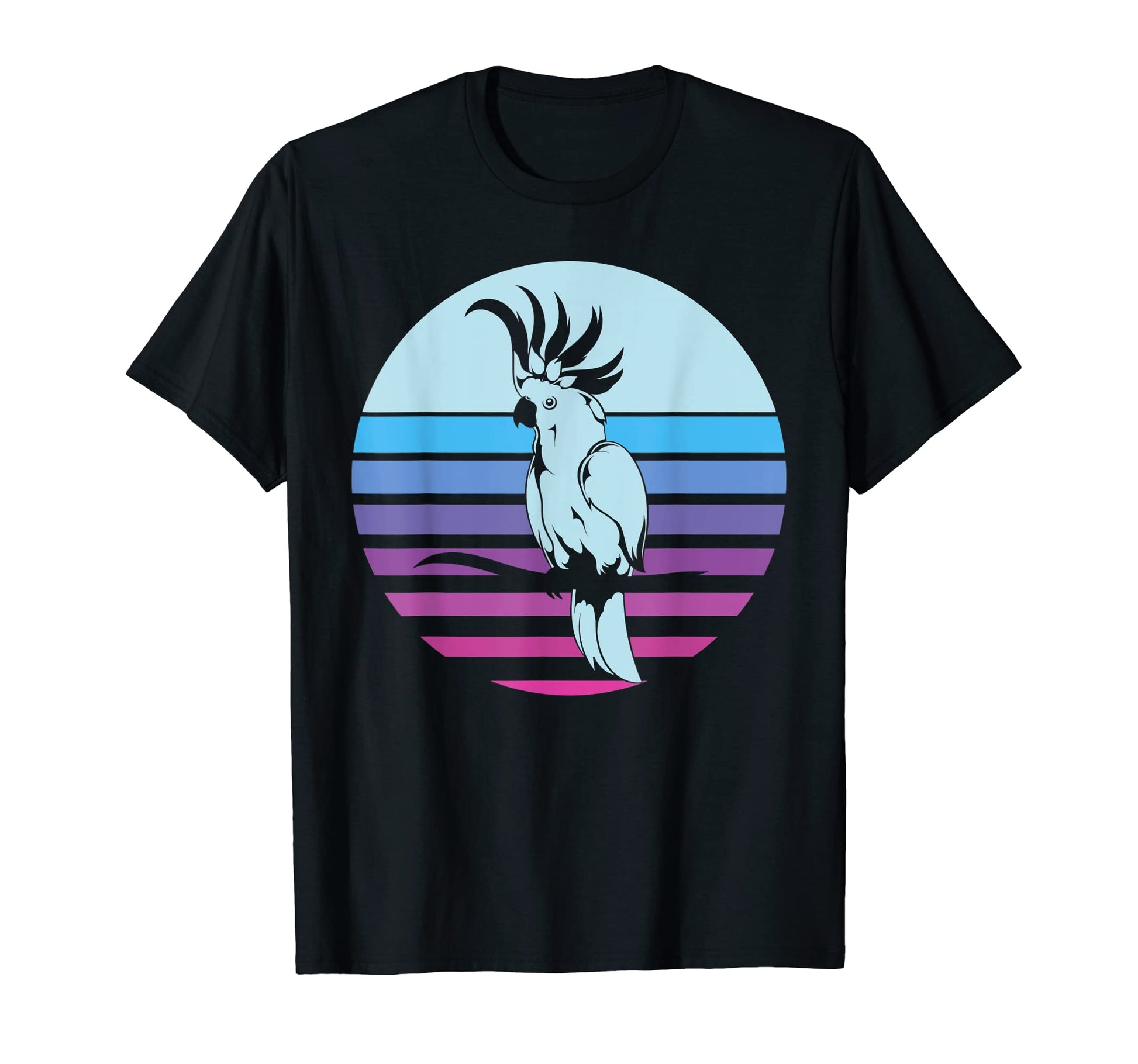 80S Synthwave Aesthetics Bird Parrot T-Shirt - Novelty Apparel Unisex - T-Shirt, Sweatshirt, Hoodie