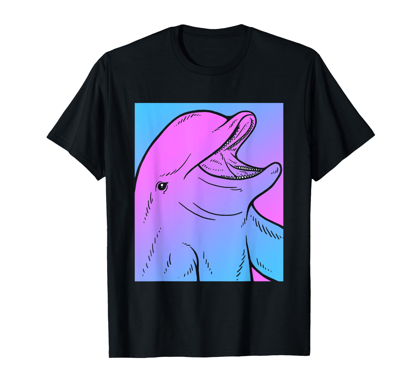 Vaporwave Dolphin Aesthetic Pastel T-Shirt - Unique Graphic for Adults - T-Shirt, Sweatshirt, Hoodie