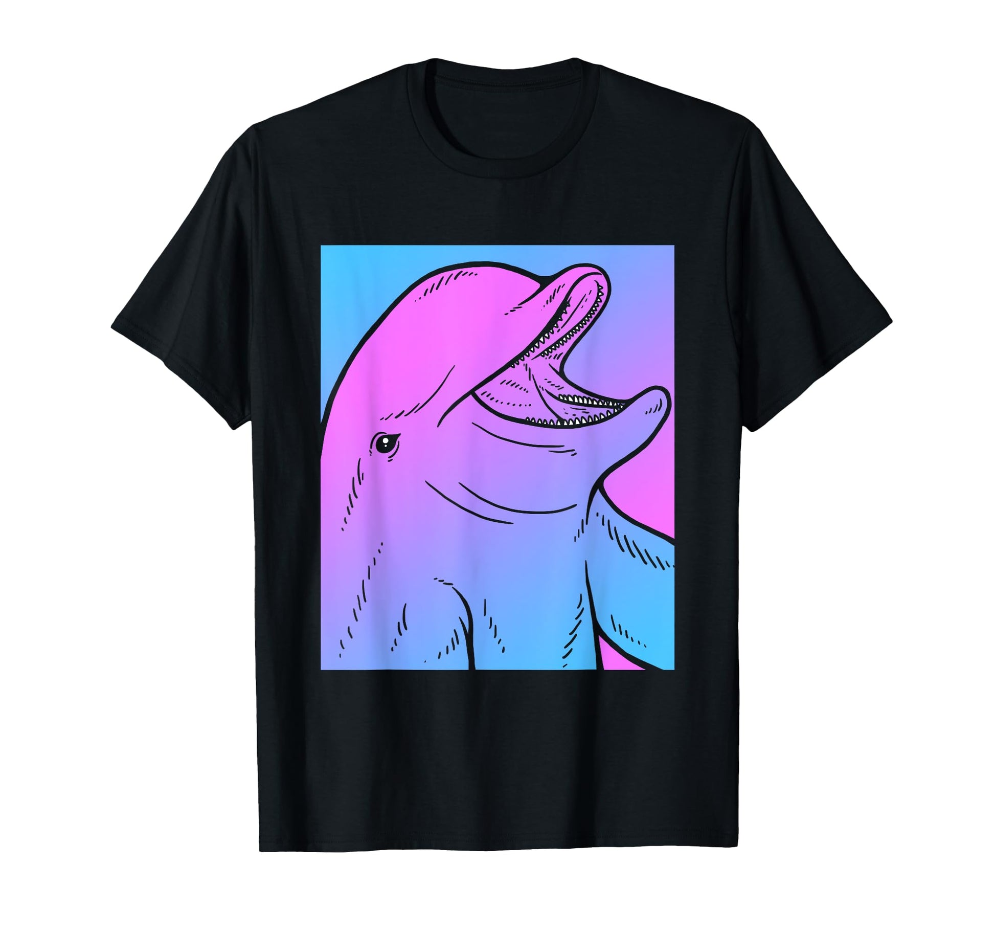 Vaporwave Dolphin Aesthetic Pastel T-Shirt - Unique Graphic for Adults - T-Shirt, Sweatshirt, Hoodie