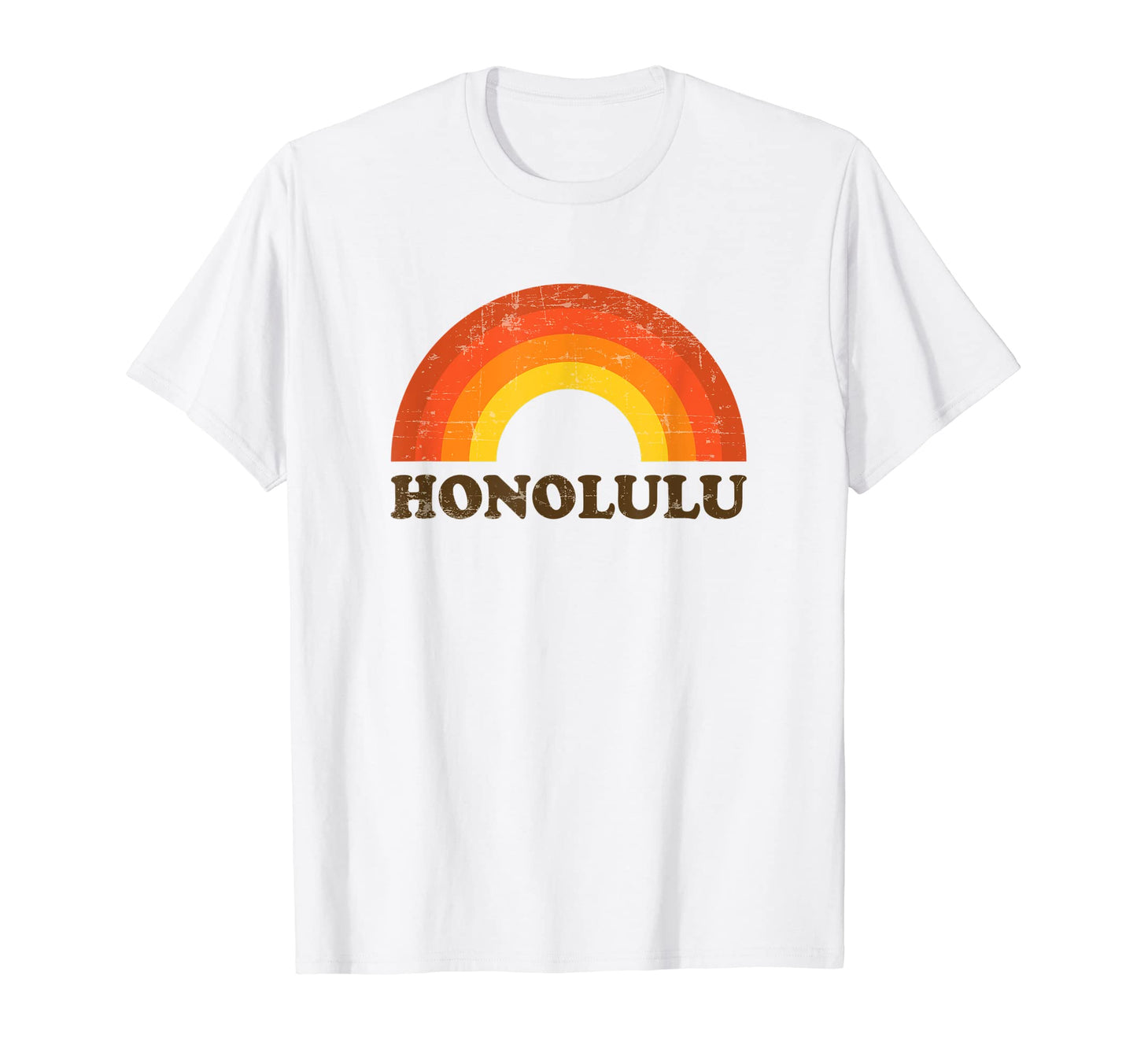 Honolulu Rainbow Souvenir 60S 70S T-Shirt - Aesthetic Graphic Men Women - T-Shirt, Sweatshirt, Hoodie