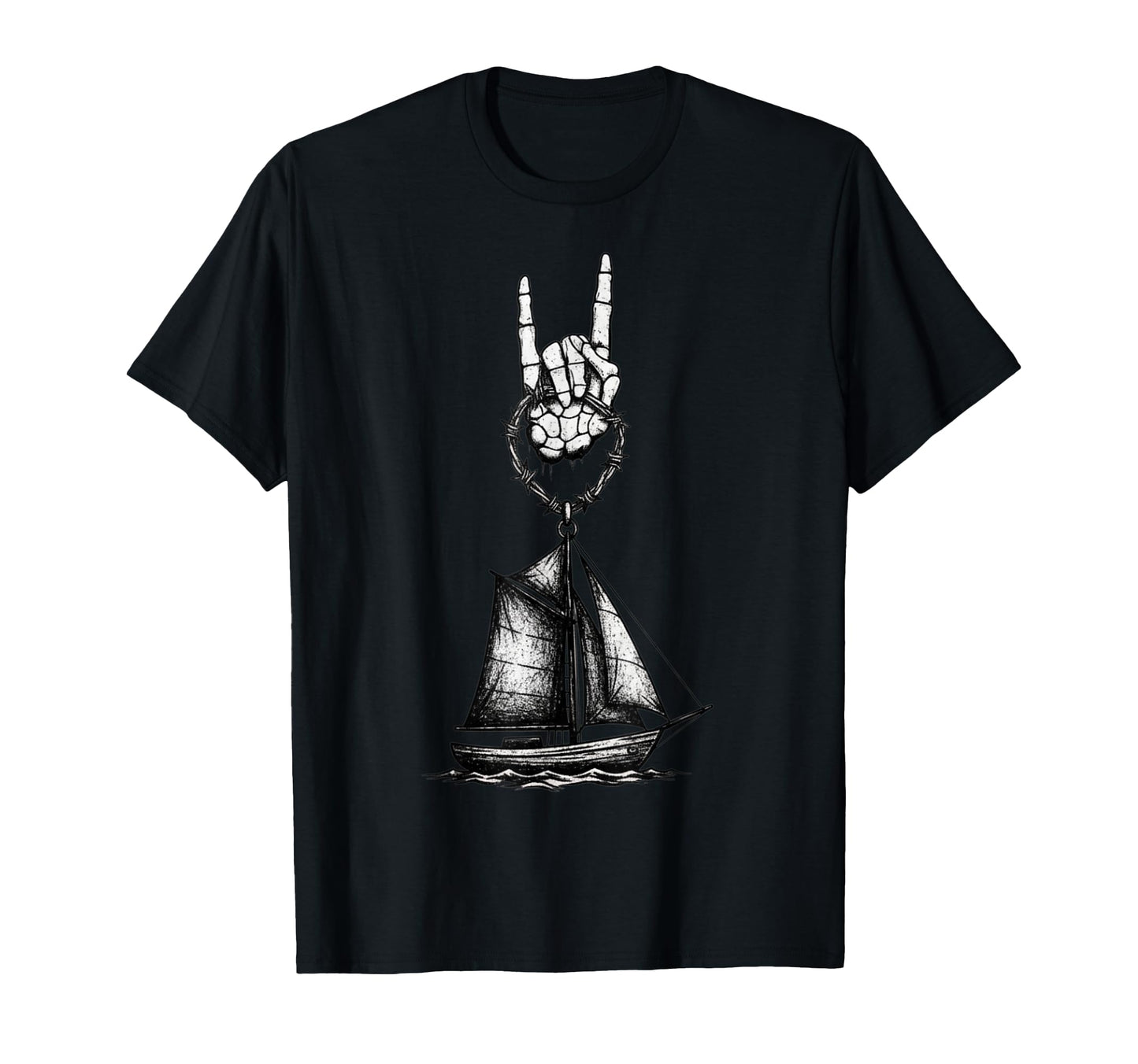 Sailboat Sailing Sailor 90S Alt Metal T-Shirt - Custom Art Print Unisex - T-Shirt, Sweatshirt, Hoodie