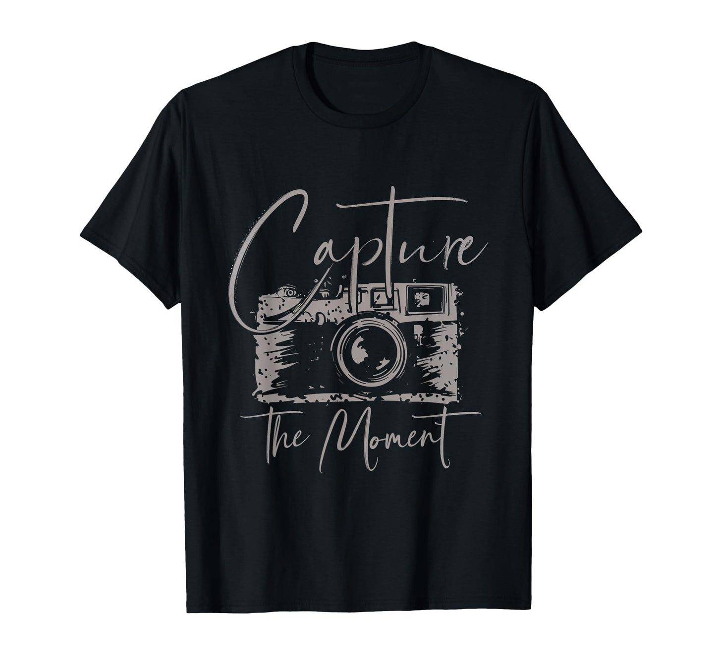 Capture Moment Photography Camera Art T-Shirt - Minimalist Print Men Women - T-Shirt, Sweatshirt, Hoodie