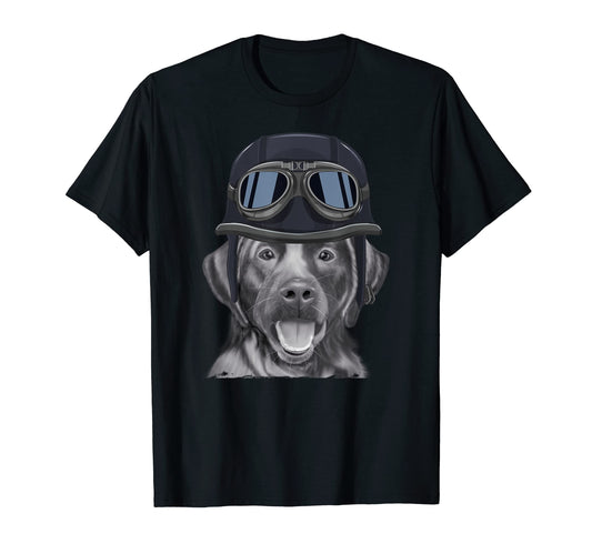 Black Labrador Retriever Wearing T-Shirt - Novelty Apparel Unisex - T-Shirt, Sweatshirt, Hoodie