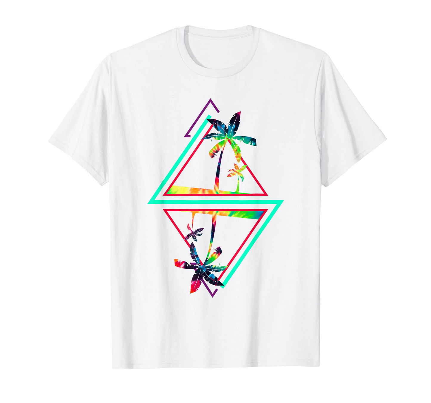 80S Palm Trees Reflection 90S Art T-Shirt - Trendy Graphic Unisex - T-Shirt, Sweatshirt, Hoodie