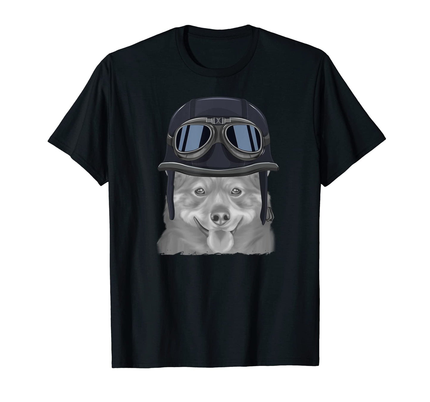 Swedish Vallhund Wearing Motorcycle T-Shirt - Minimalist Print for Adults - T-Shirt, Sweatshirt, Hoodie
