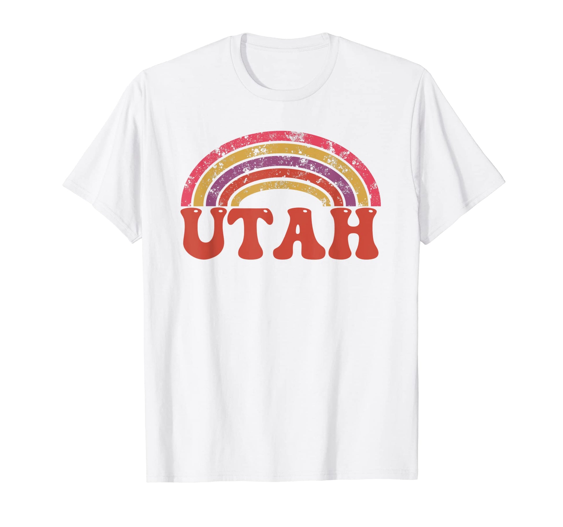 Utah Hippie Rainbow 60S 70S Groovy Love T-Shirt - Custom Art Print Unisex - T-Shirt, Sweatshirt, Hoodie