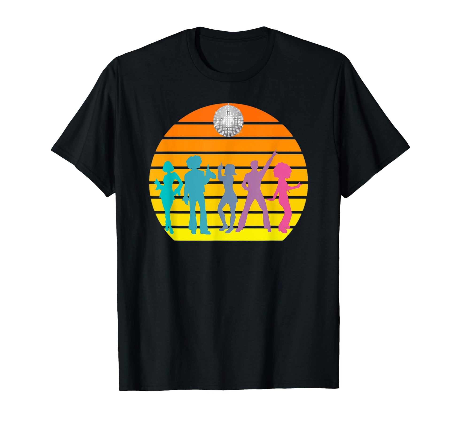 Disco Dancers 70S Sunset Disco Ball T-Shirt - Trendy Graphic Men Women - T-Shirt, Sweatshirt, Hoodie